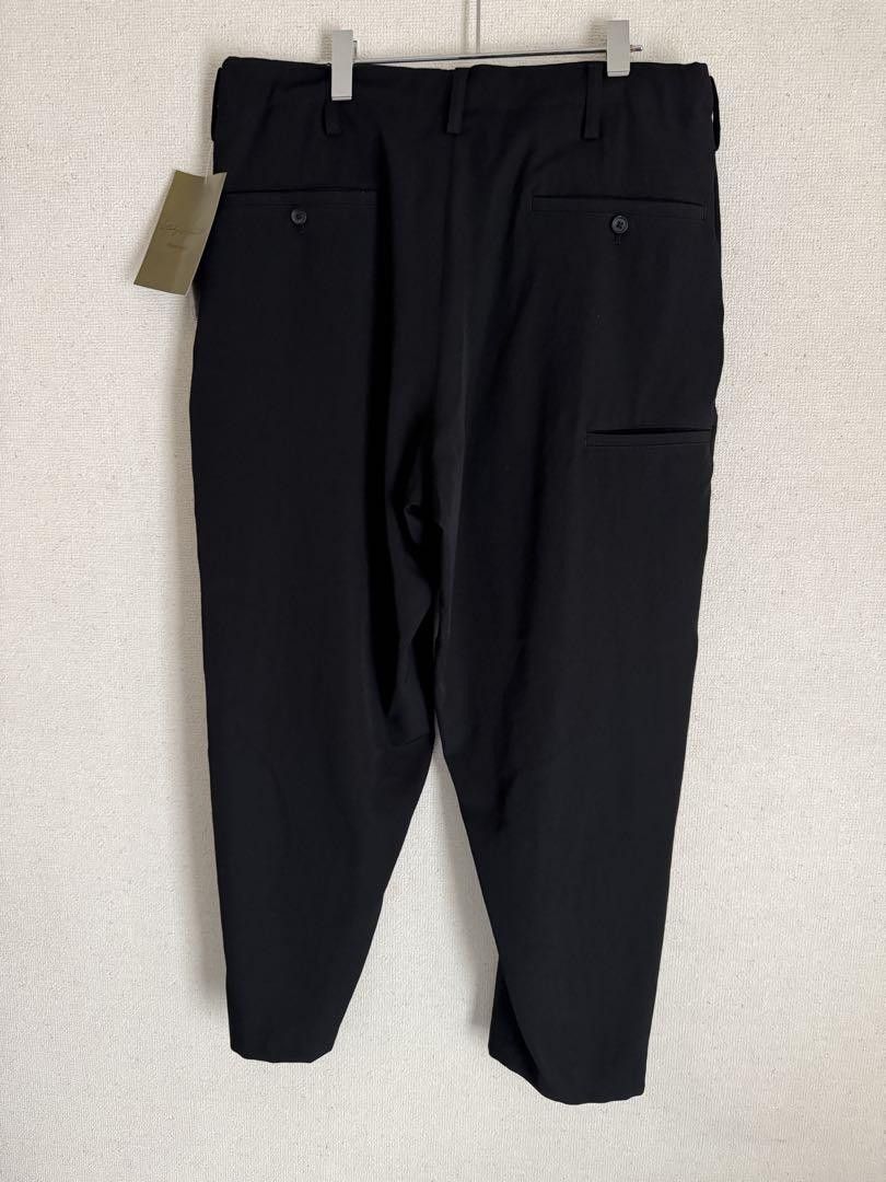Yohji Yamamoto POUR HOMME 24aw WOOL GABARDINE SIDE 3ST TUCK PANTS Size US 39 - 2 Thumbnail