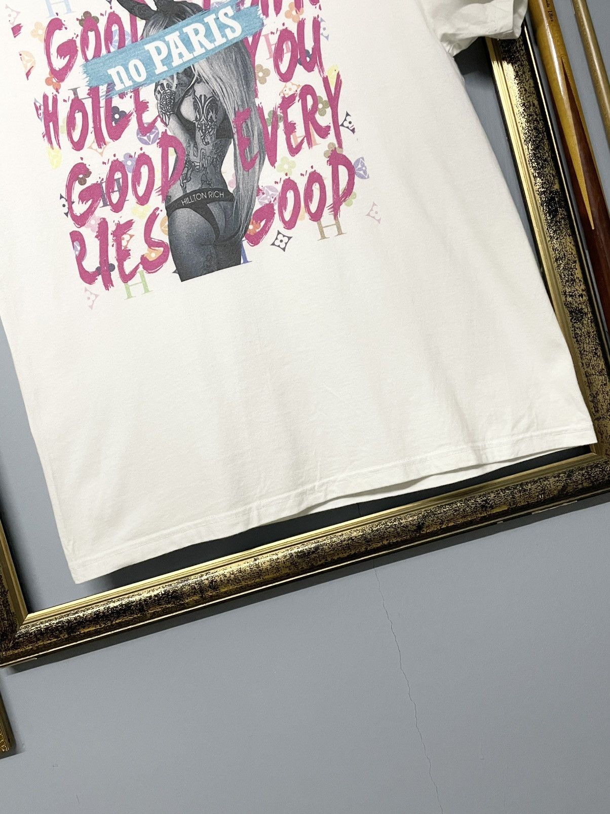 Hysteric Glamour Vintage Japan Designer Hillton Rich No Paris Sexy Girl Tee Size US M / EU 48-50 / 2 - 5 Thumbnail