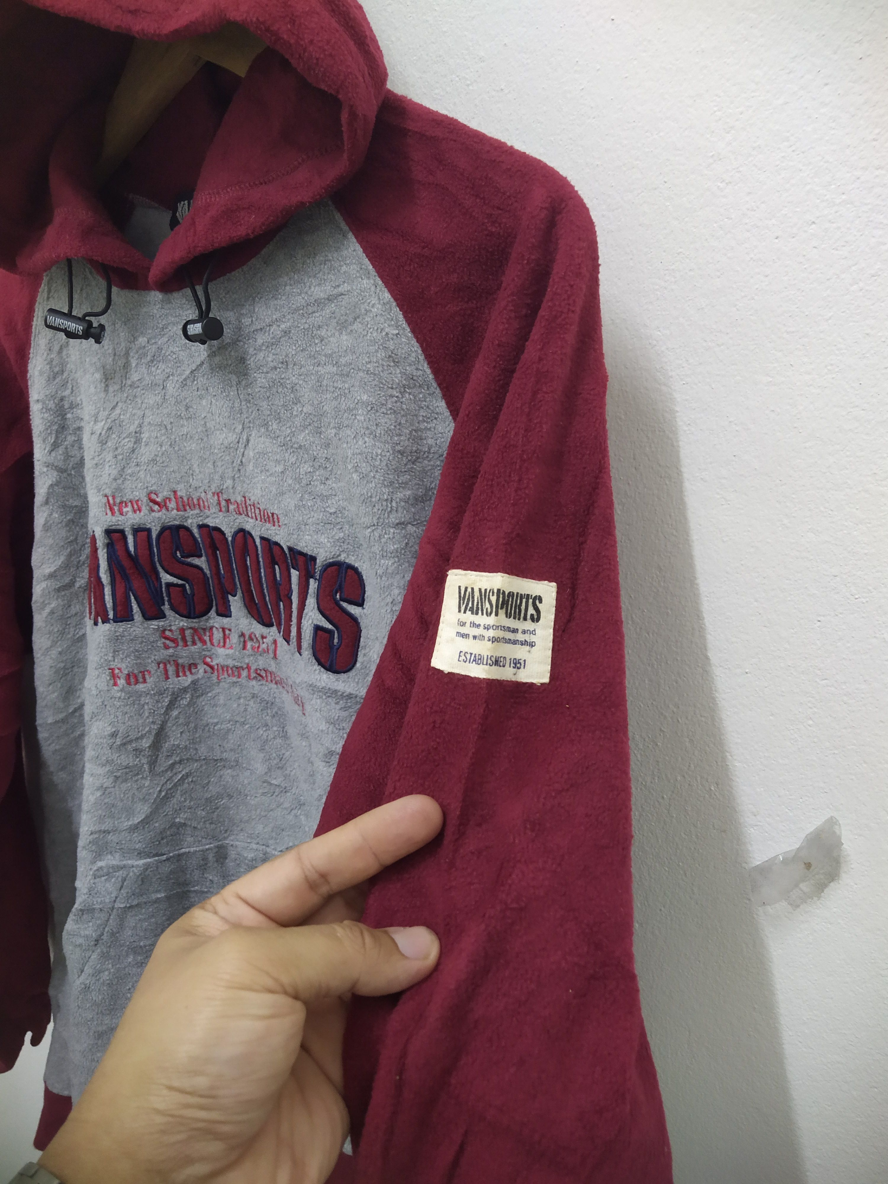 Vans Vansports Japanese Streetwear Colorblock Raglan Hoodie Size US M / EU 48-50 / 2 - 7 Thumbnail