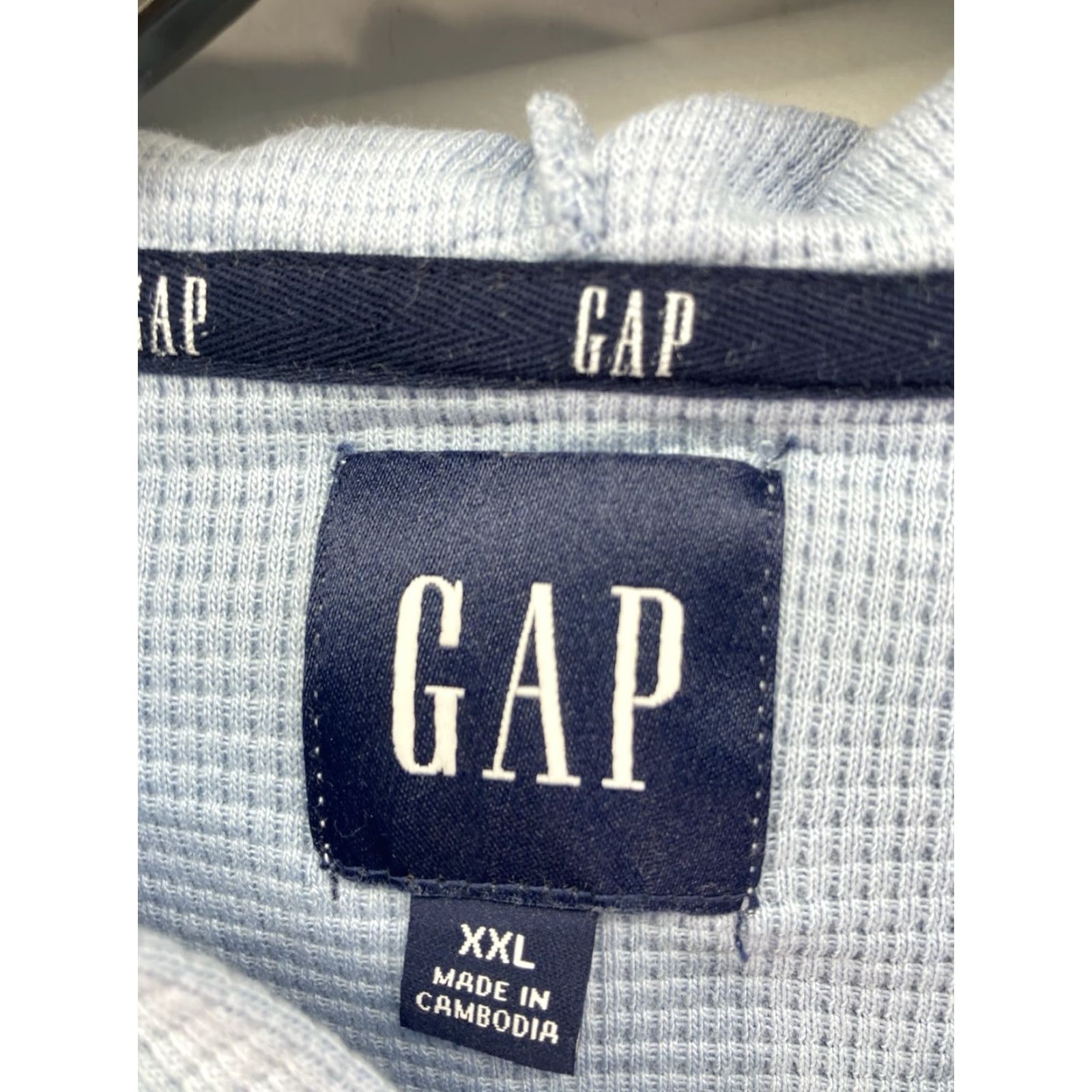 Gap VINTAGE Gap Waffle Henley Hoodie Shirt Men 2XL Long Sleeve Blue Pullover NWT Size US XXL / EU 58 / 5 - 7 Thumbnail