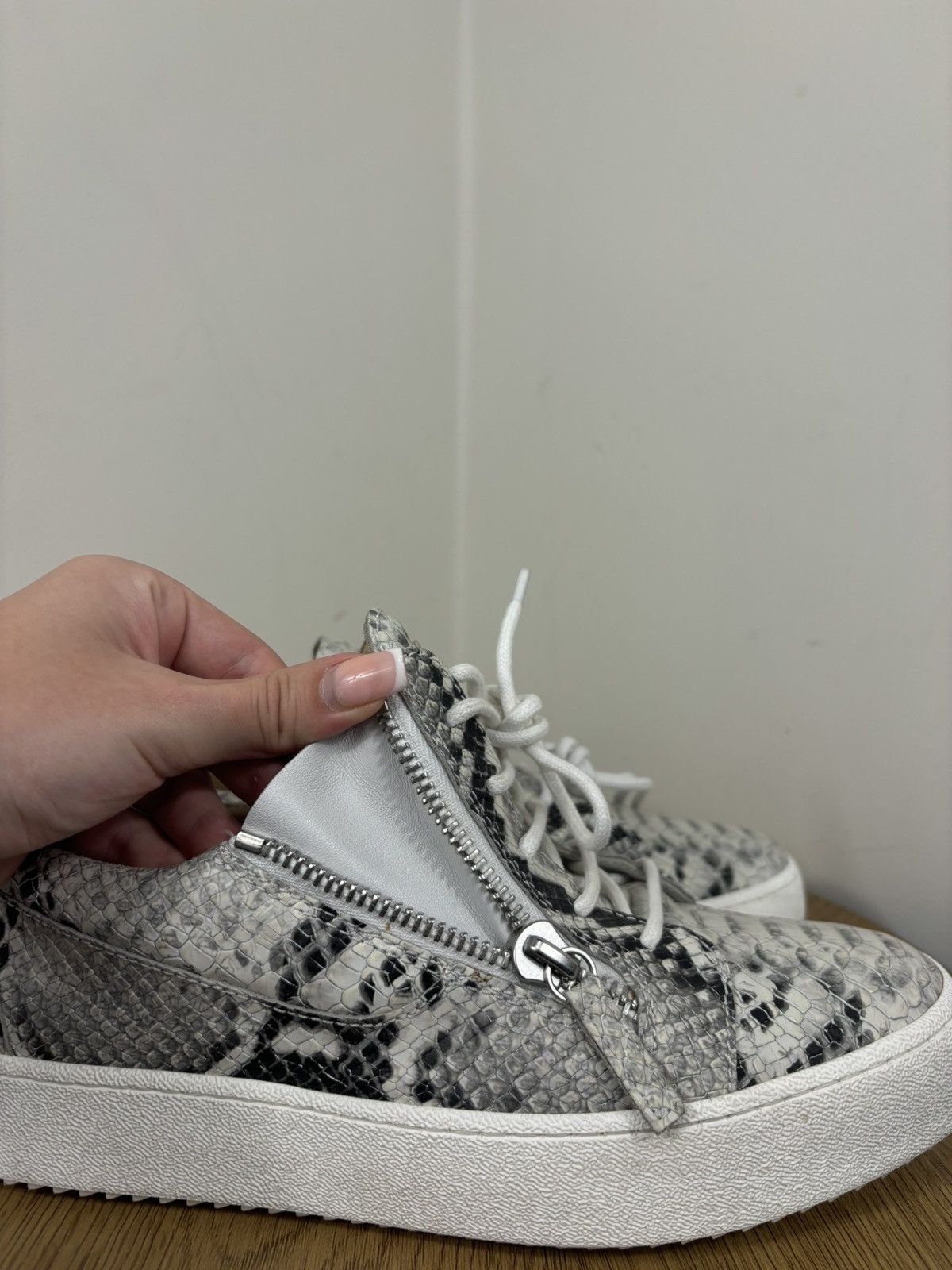 Giuseppe Zanotti Giuseppe Zanotti May London Roccia Snakeskin Sneakers Shoes Size US 9 / EU 42 - 7 Thumbnail