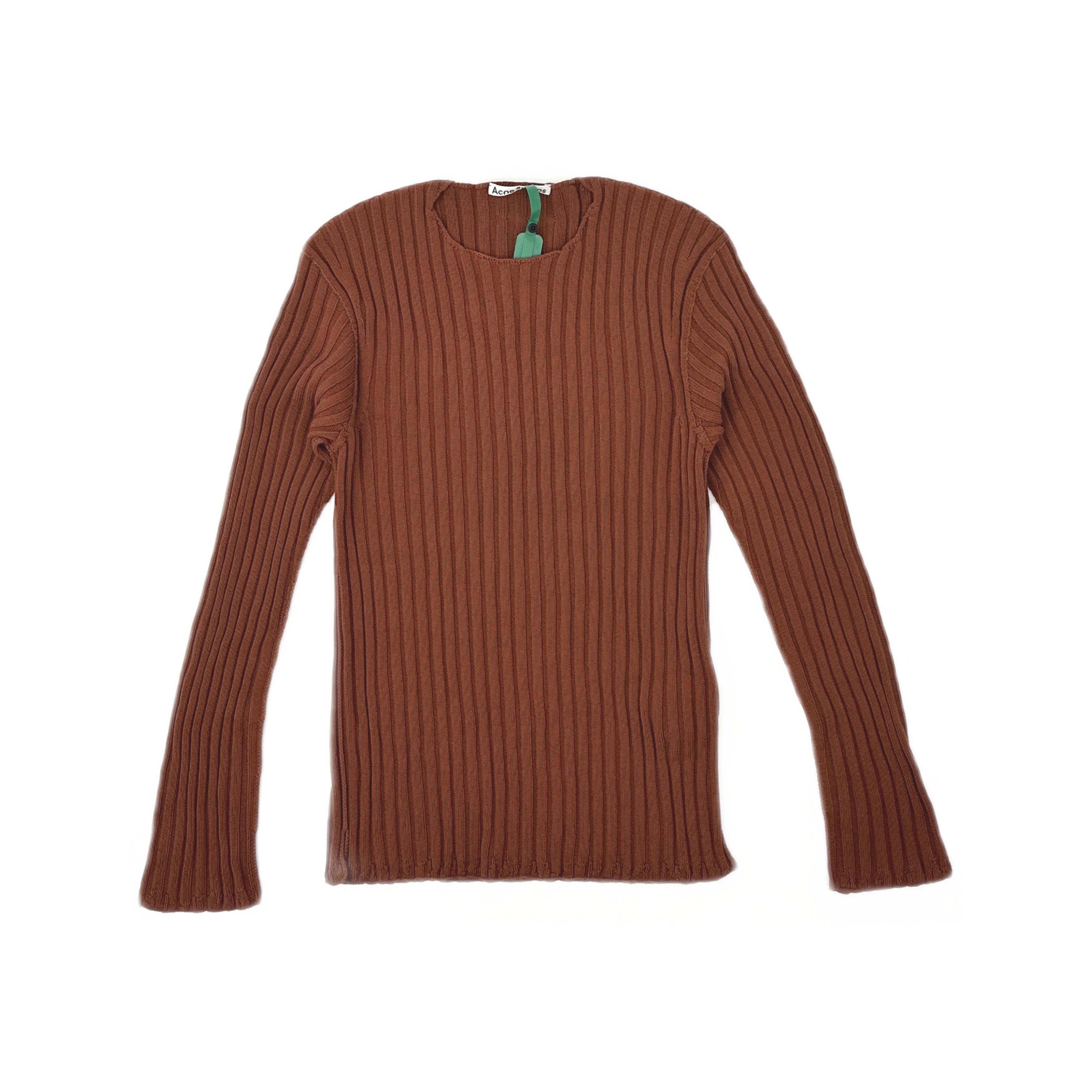 Acne Studios Acne Studios Ribbed Cotton Crewneck Sweater Size M Size US M / EU 48-50 / 2 - 1 Thumbnail
