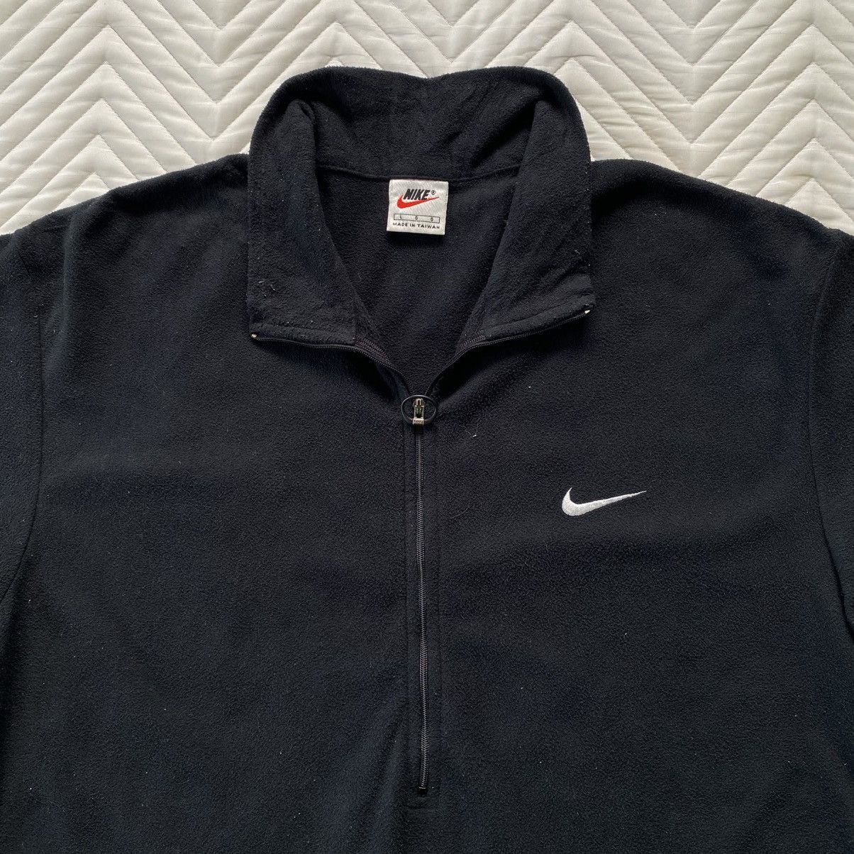 Nike Vintage 90s Nike Minimalist Fleece Pullover – Made in Taiwan Size US L / EU 52-54 / 3 - 3 Thumbnail
