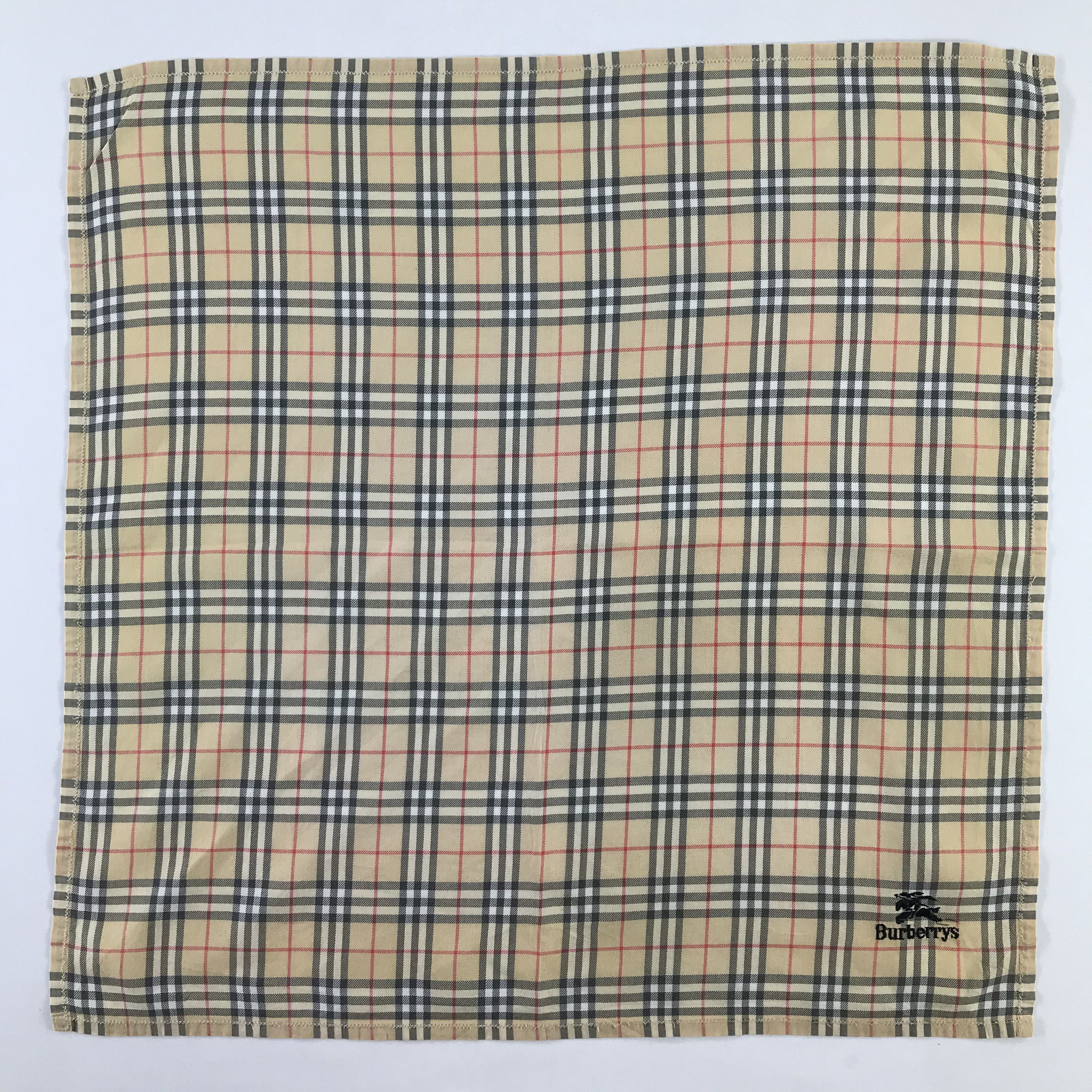 Burberry × Vintage Burberry Bandana / Handkerchief / Neckerchief - S873 Size ONE SIZE - 1 Thumbnail