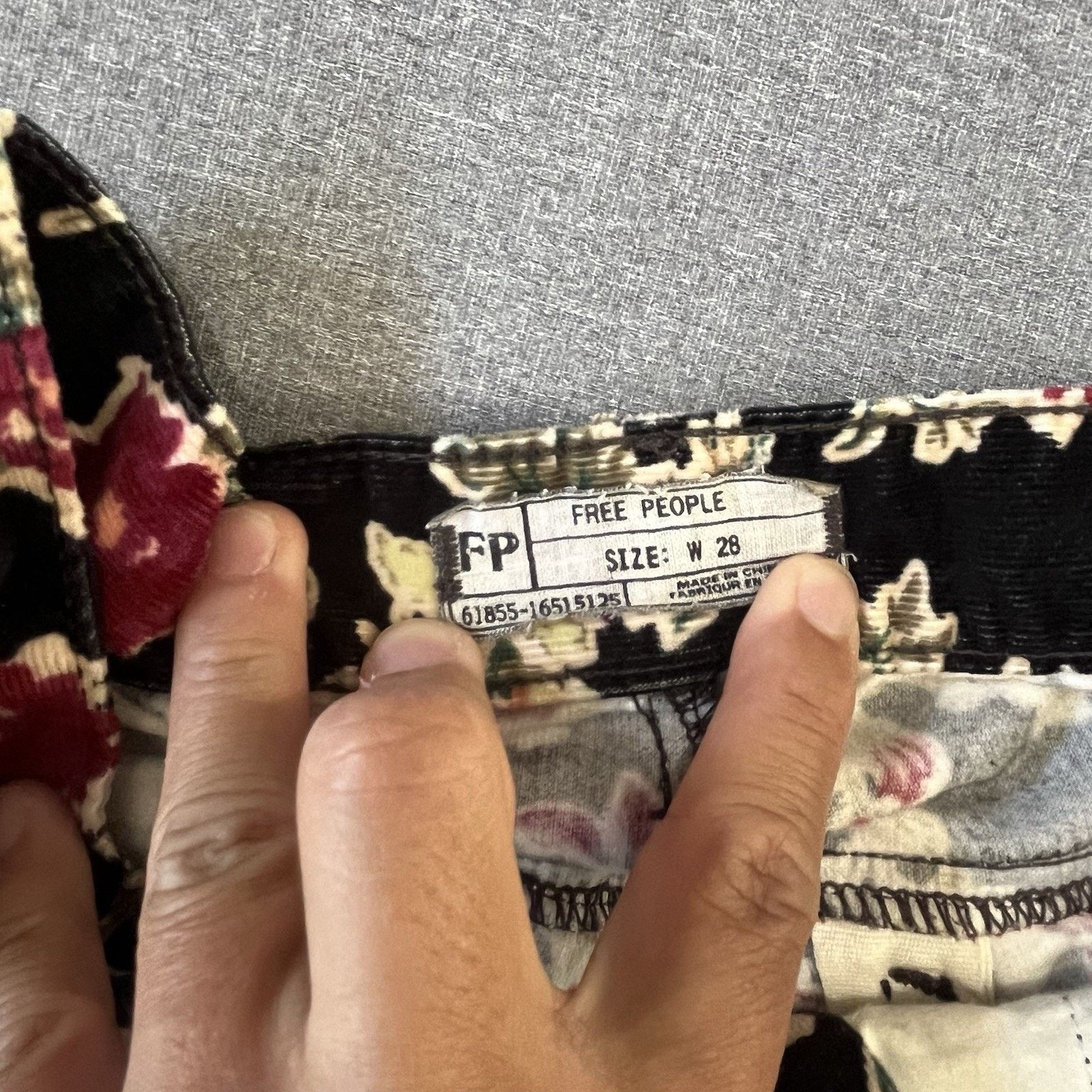 Under Armour Free People Floral Corduroy Pants jeans Casual Everyday Size 28" / US 6 / IT 42 - 5 Thumbnail