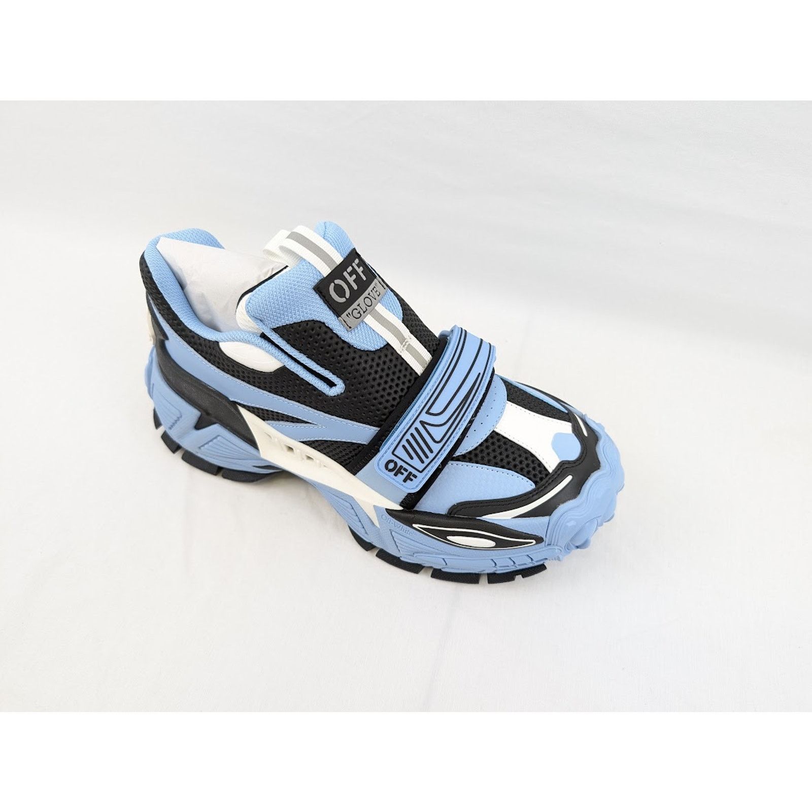 Off-White o1rshd1 Glove Slip On Sneakers in Light Blue/Black Size US 11 / EU 44 - 2 Thumbnail