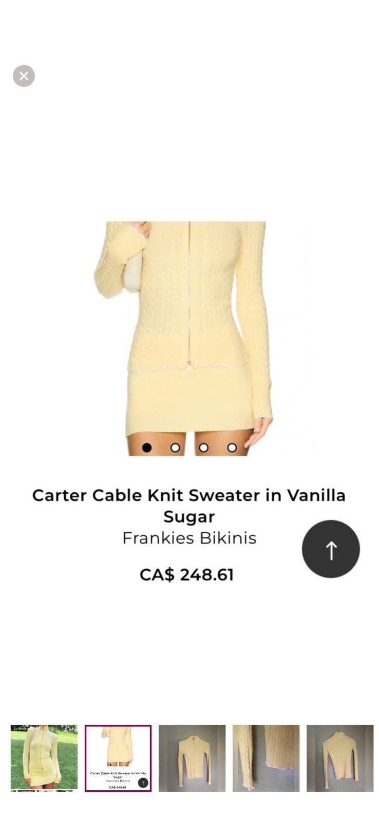 Other Carter Cable Knit Sweater Frankie’s Bikinis Vanilla Sugar Size XS / US 0-2 / IT 36-38 - 3 Thumbnail