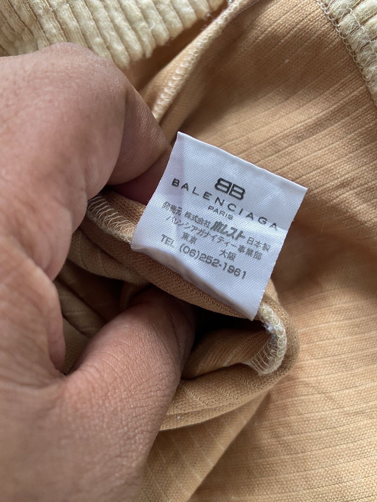 Balenciaga Vintage 1990’s Corduroy BB Logo Turtle Neck Long Sleeve Size US L / EU 52-54 / 3 - 6 Thumbnail