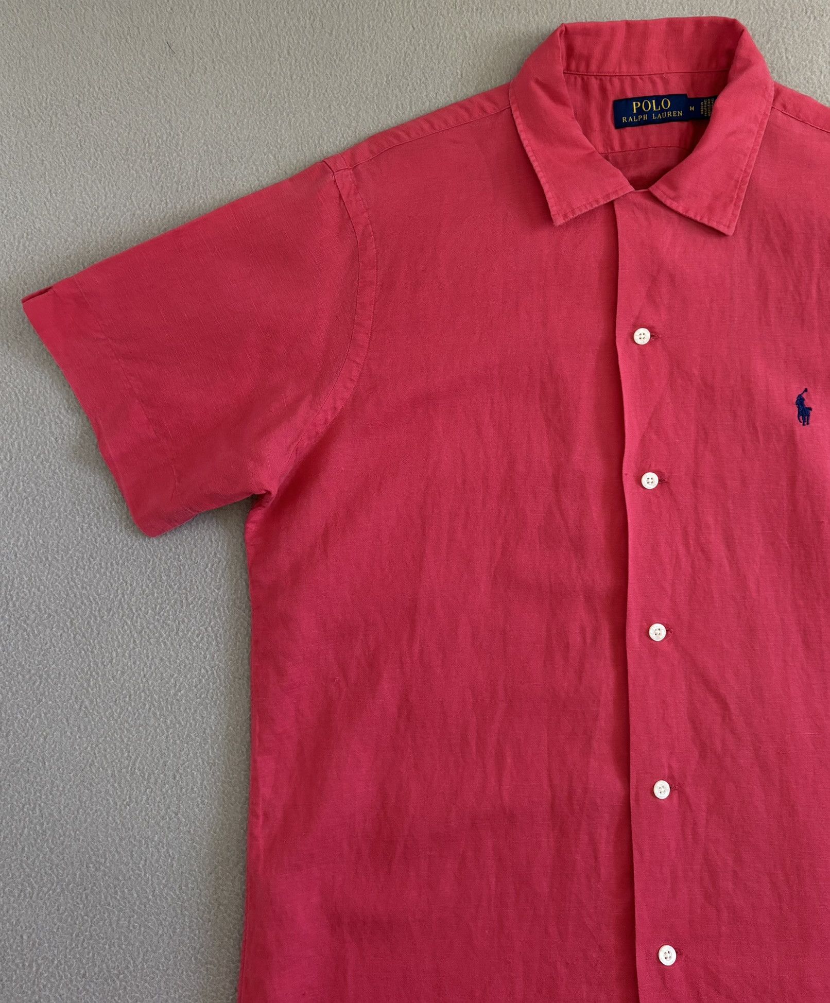 Polo Ralph Lauren Polo Ralph Lauren Red Linen shirt Medium Size US M / EU 48-50 / 2 - 6 Thumbnail