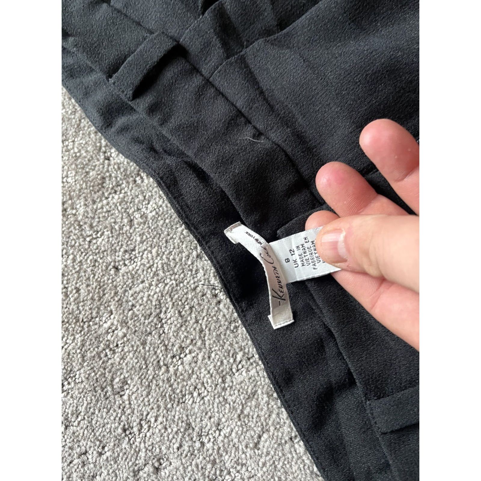 Kenneth Cole KENNETH COLE NY Black Dress Pants Women Size 8 Mid Rise Straight Tapered Leg Cotton Blend Size 30" / US 8 / IT 44 - 5 Thumbnail