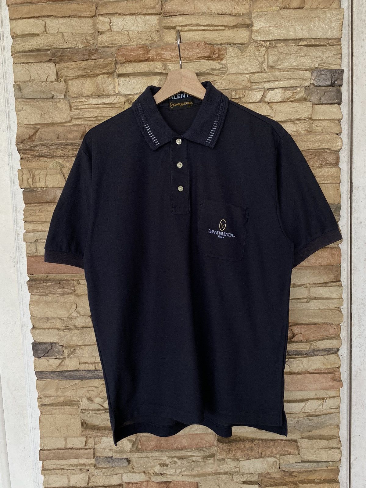 Gianni Valentino Vintage Gianni Valentino Designer Polo Shirt Size US M / EU 48-50 / 2 - 2 Thumbnail