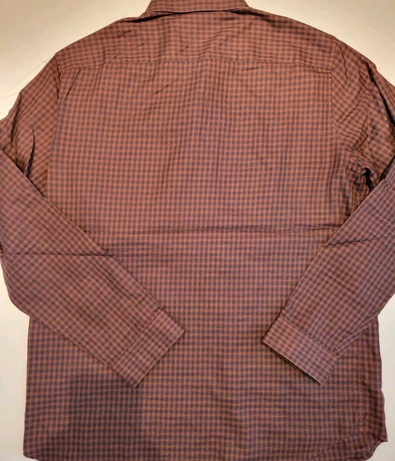 Theory Theory Shirt Men's Irving Dk Pimento Button Up plaid Size XL Size US XL / EU 56 / 4 - 3 Thumbnail