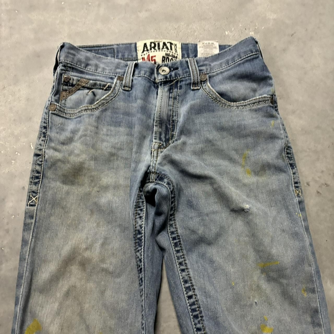 Japanese Brand × Vintage Crazy Vintage Y2K/2000s Grunge Faded Medium Wash Bootcut Denim Jeans! Size US 30 / EU 46 - 5 Thumbnail
