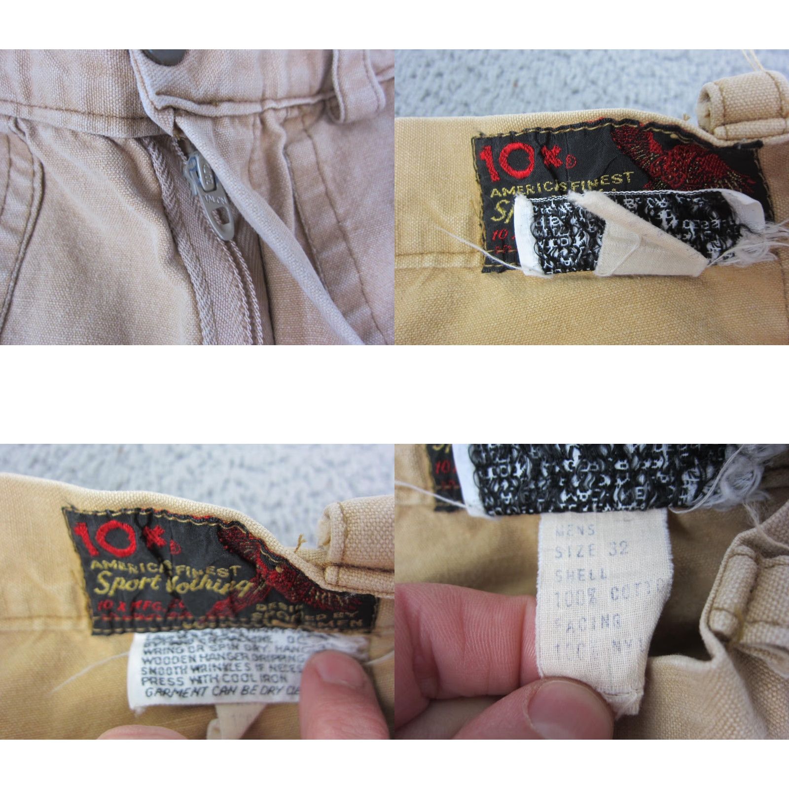 Vintage VINTAGE 10X Americas Finest Pants Carpenter Mens 32x25 Brown Leather Trim Pockets Size US 32 / EU 48 - 8 Thumbnail