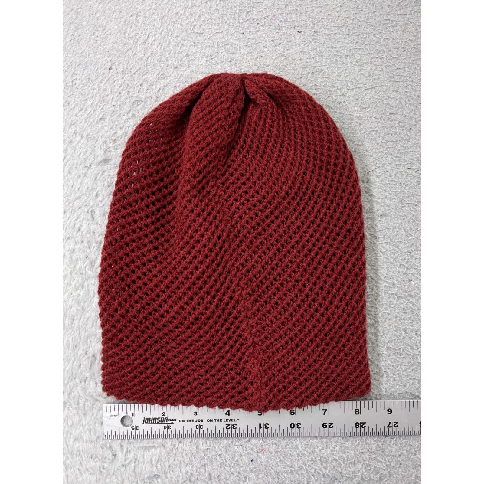 Vintage C.C Exclusives Beanie Adult One Size Red Knit 100% Acrylic Winter Ski Logo Womens Size ONE SIZE - 2 Thumbnail