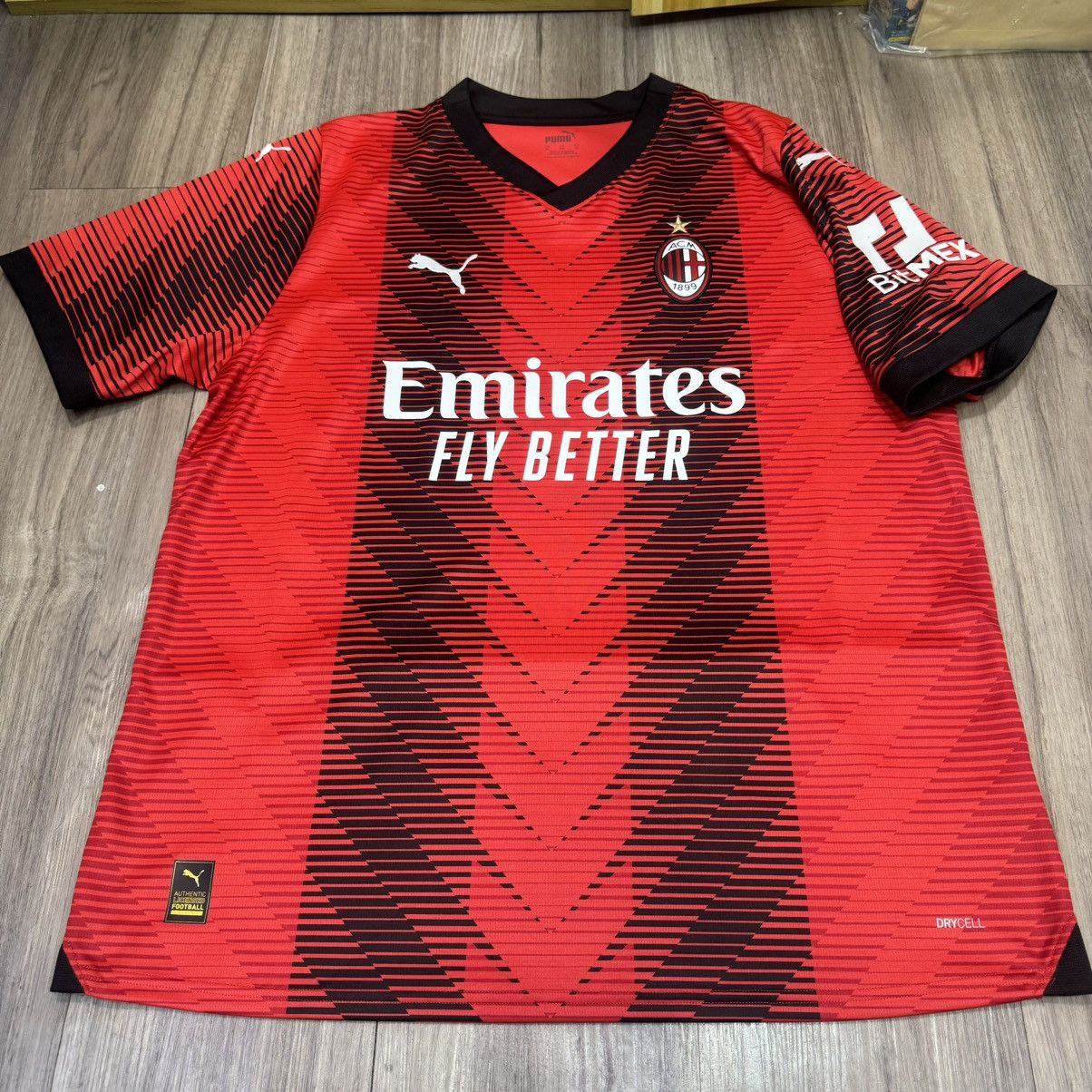 Pleasures × Puma AC MILAN X PLEASURES 23/24 Fourth Jersey - Dark