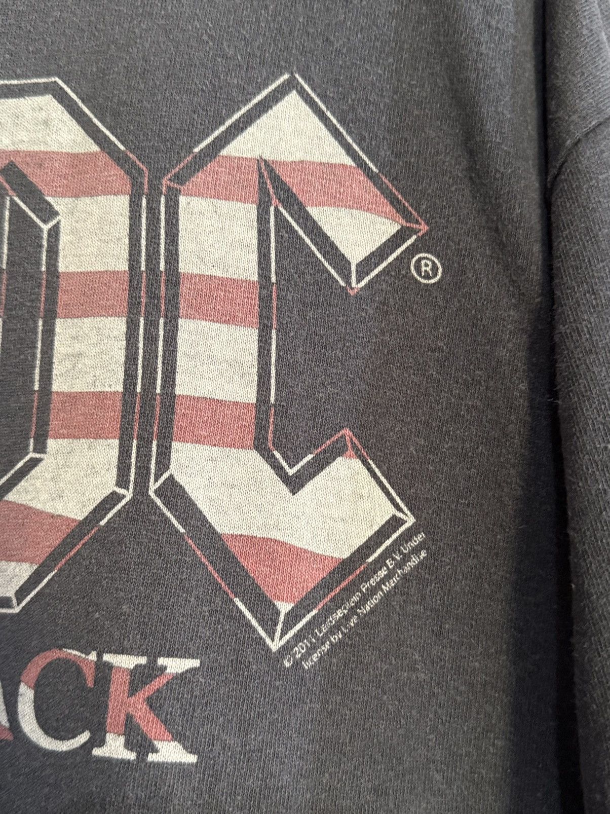 Vintage Thrashed Vintage ACDC Back In Black Promo Sun Faded Tee Size US XXL / EU 58 / 5 - 3 Thumbnail