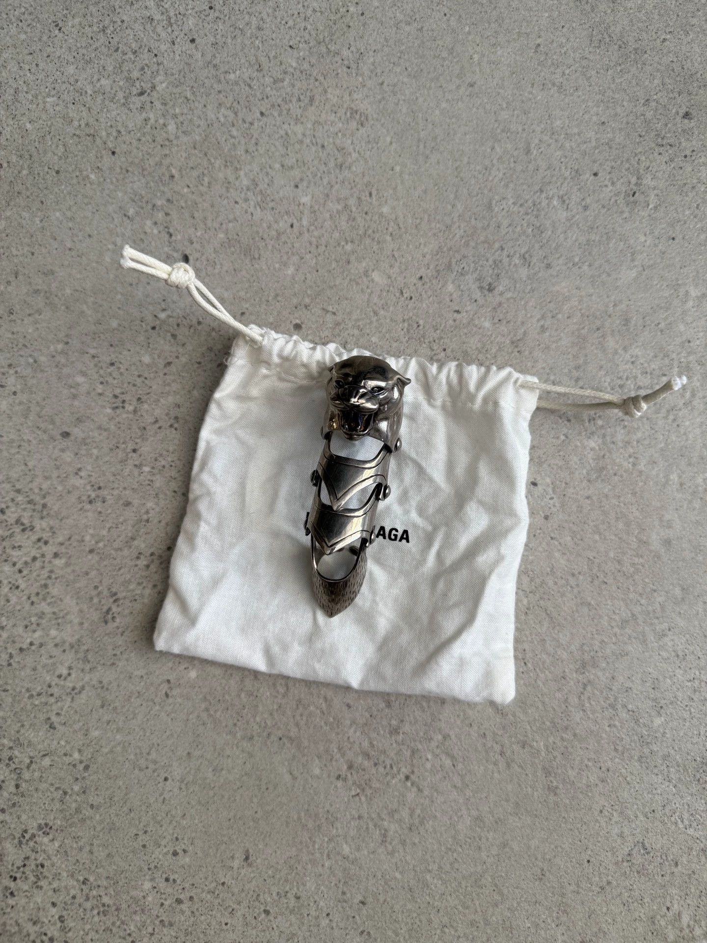Balenciaga Balenciaga Tiger Head Armour Ring M Size ONE SIZE - 4 Thumbnail