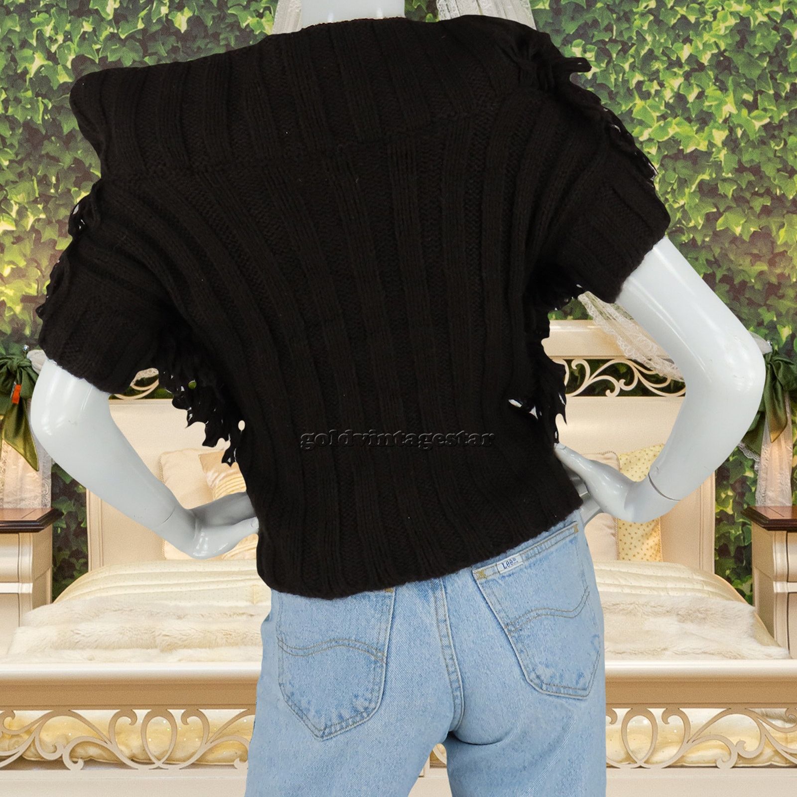 United Colors Of Benetton United Colors of Benetton Chunky Knit Tassel Wool Sweater Size S / US 4 / IT 40 - 6 Thumbnail