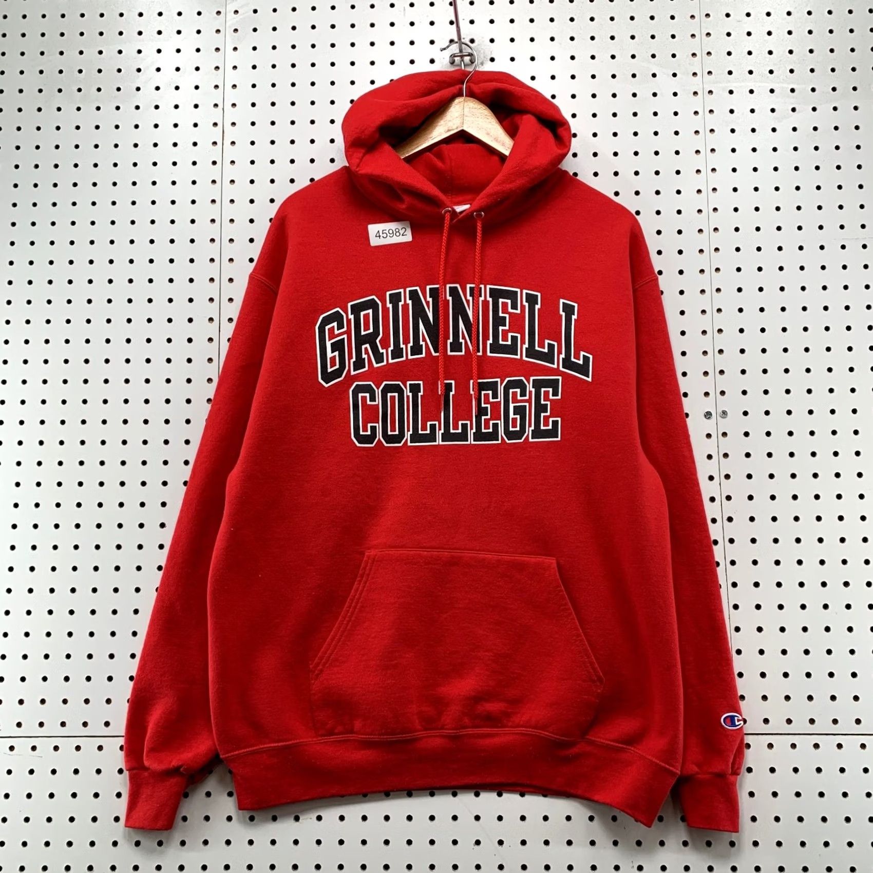 Champion Nike Grinnell College Sweatshirt Hoodie Mens Large Red Hooded Pullover Champion Fleece Size US L / EU 52-54 / 3 - 2 Thumbnail