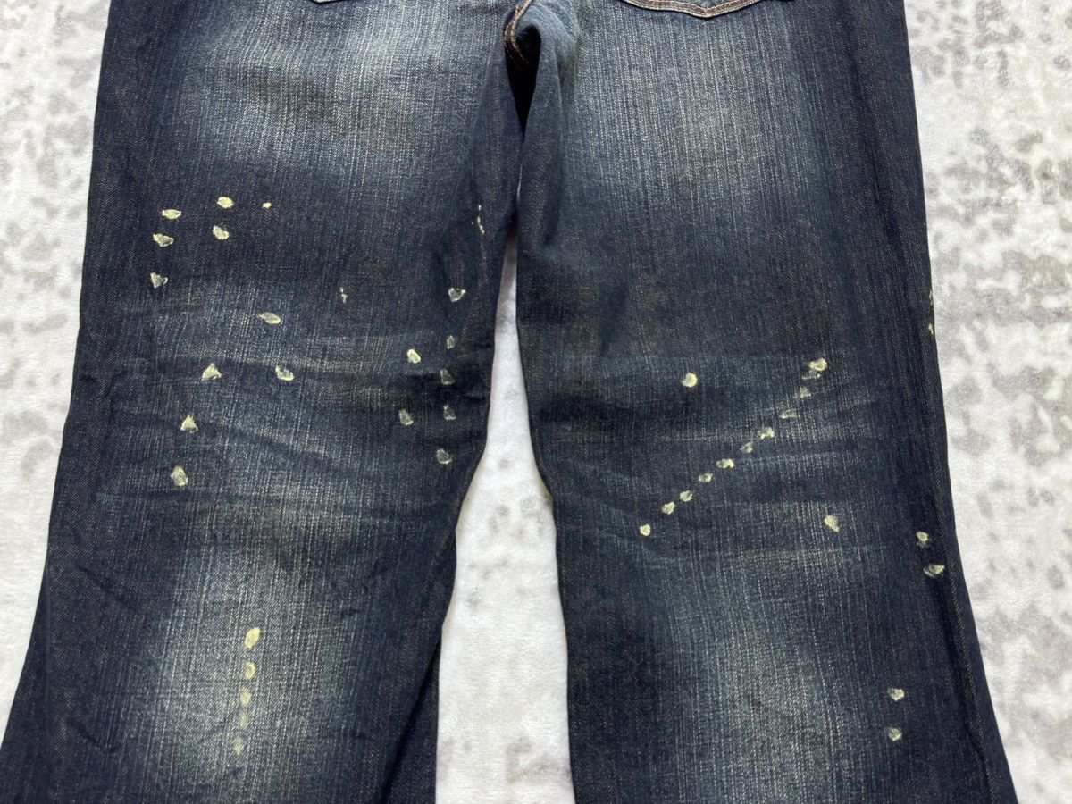 Tornado Mart Revolution Flared Denim Distressed Thrashed Paint Splatter Size US 37 - 13 Thumbnail