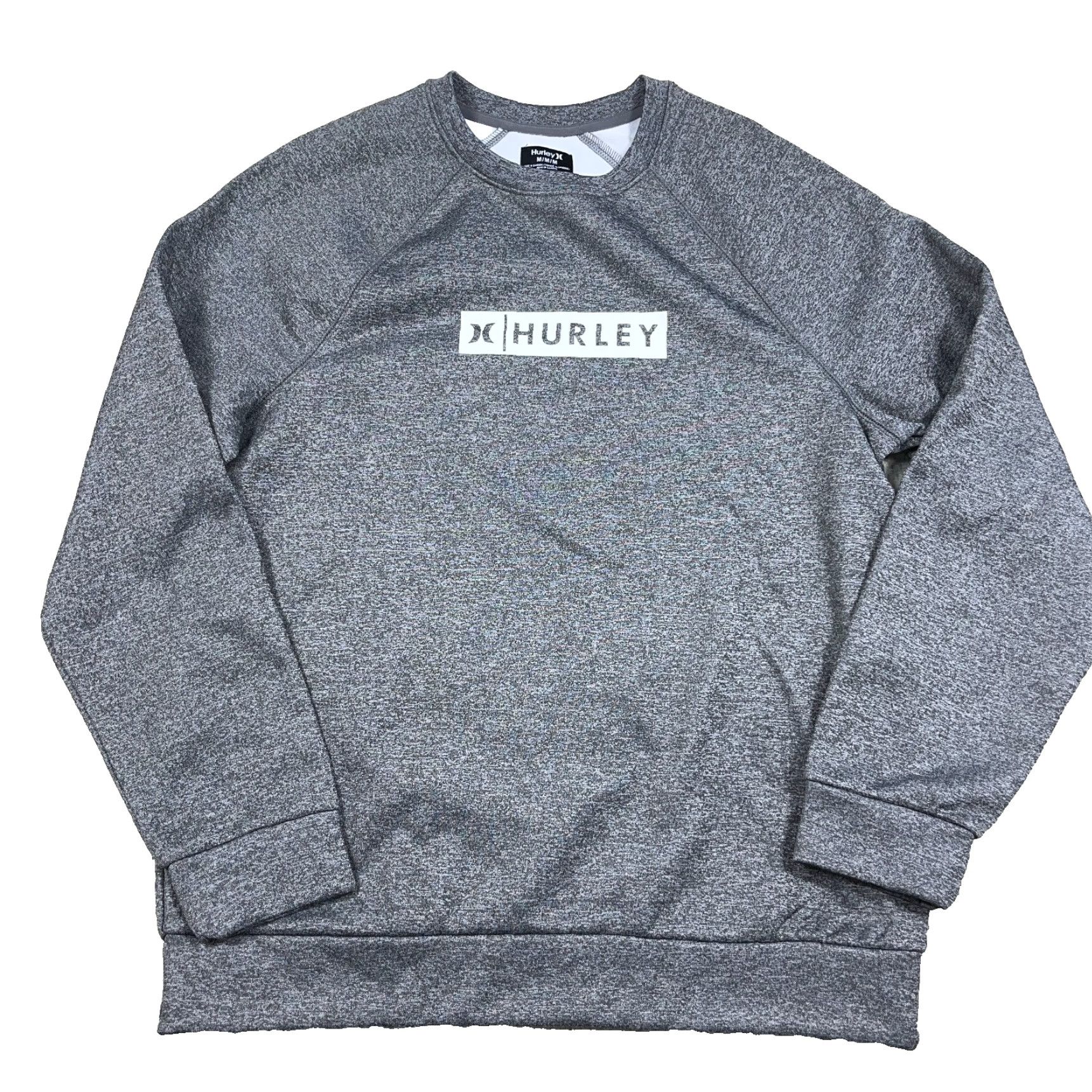 Hurley Hurley Sweatshirt Men Medium Heather Gray Crewneck Pullover Logo Graphic Print Pocket Hooded Full Zip Mens Size US M / EU 48-50 / 2 - 2 Thumbnail