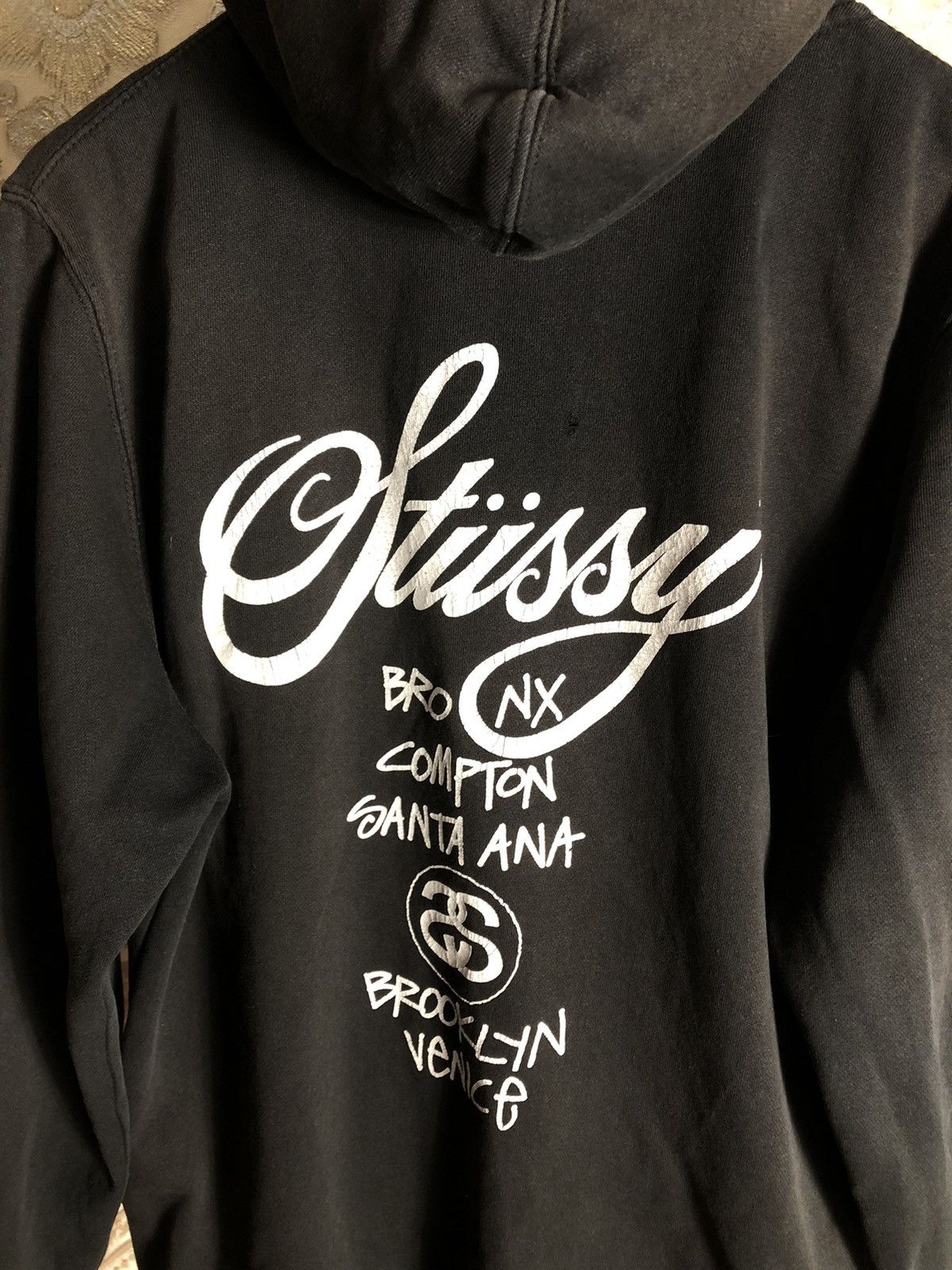 Stussy VINTAGE STUSSY RETRO ZIP HOODIE JAKCET DOUBLE PRINTED 90s Size US XL / EU 56 / 4 - 11 Thumbnail
