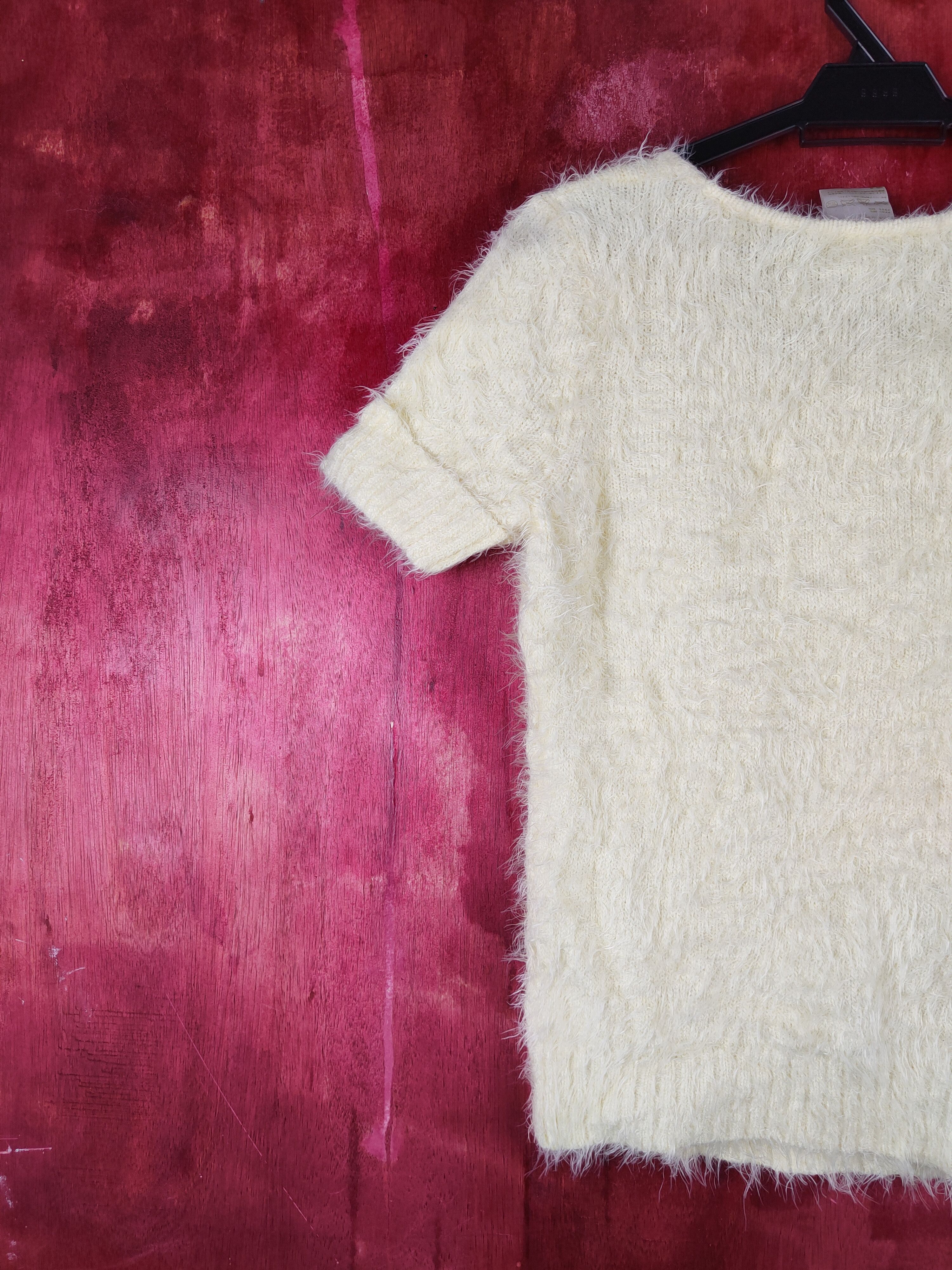 Japanese Brand × Vintage Vintage Matty M Yellow Fur Mohair Knitwear Size L / US 10 / IT 46 - 8 Thumbnail