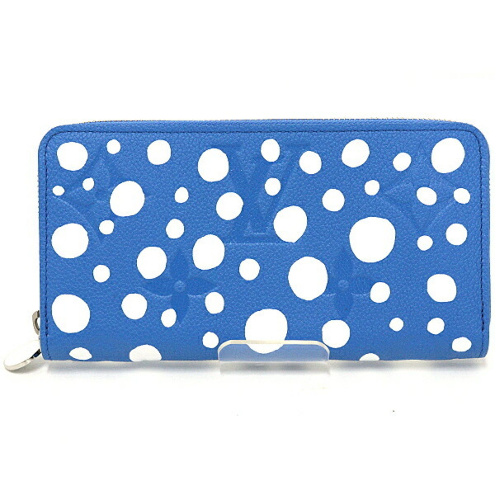Louis Vuitton Louis Vuitton LV×YK Zippy Wallet Infinity Dot Blue Blanc M81954 Yayoi Kusama Size ONE SIZE - 1 Thumbnail