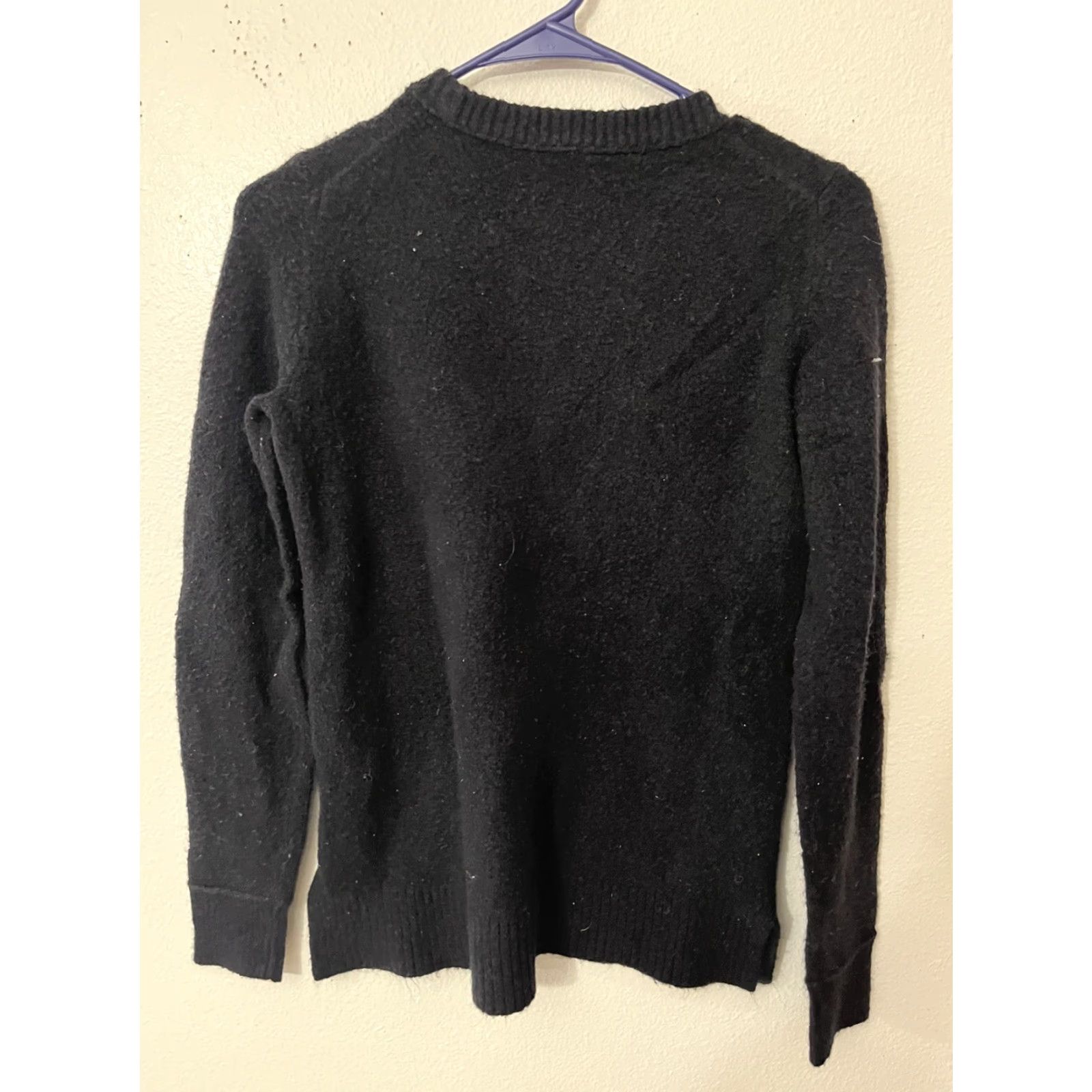 J.Crew J CREW Sweater Black Womens XS Pullover Crewneck Extra Soft Yarn BB083 Size XS / US 0-2 / IT 36-38 - 2 Thumbnail