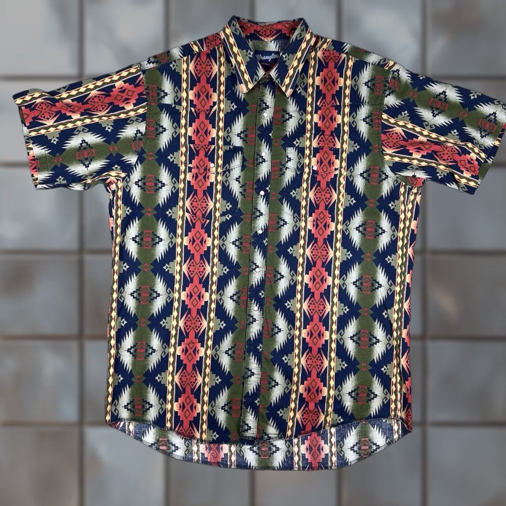 Wrangler VINTAGE Wrangler Men’s Western Shirts Pearl Snap Button Up Size XXLT 2XL Tall Size US XXL / EU 58 / 5 - 1 Thumbnail