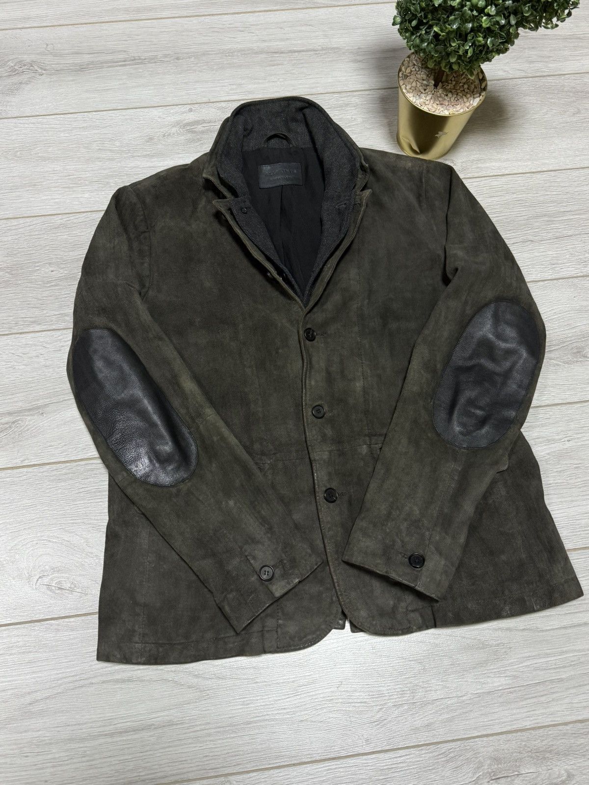 Allsaints Allsaints Keanu Reeves survey faded leather jacket blazer Size US XL / EU 56 / 4 - 8 Thumbnail