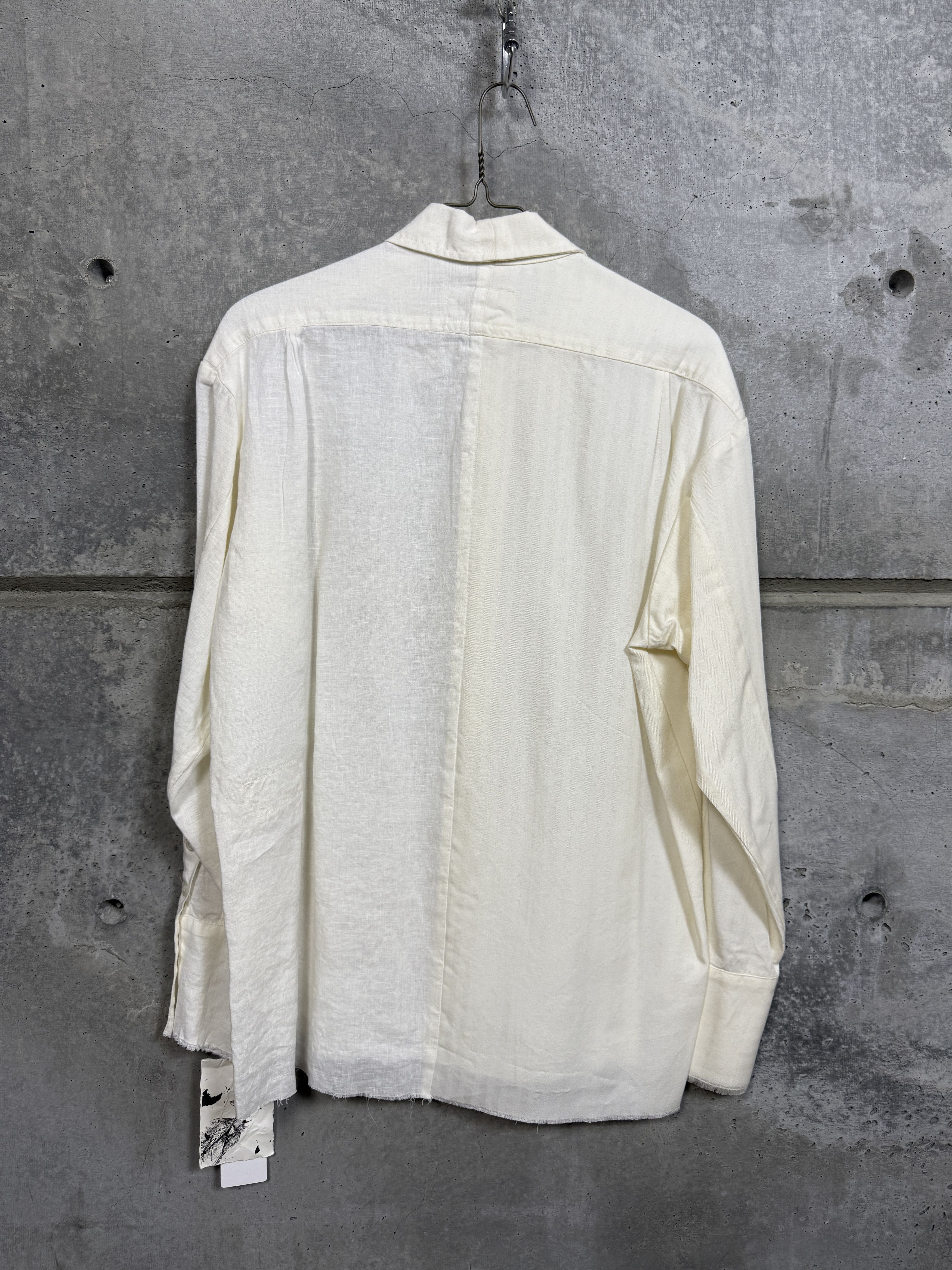 Greg Lauren Greg Lauren Split Ivory Classic Studio Shirt Size US L / EU 52-54 / 3 - 2 Thumbnail
