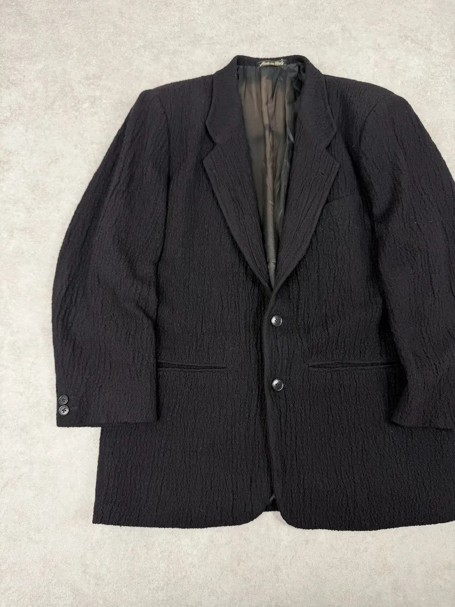 Emporio Armani 1990s Emporio Armani Black Pleats Blazer Jacket Size US S / EU 44-46 / 1 - 7 Thumbnail