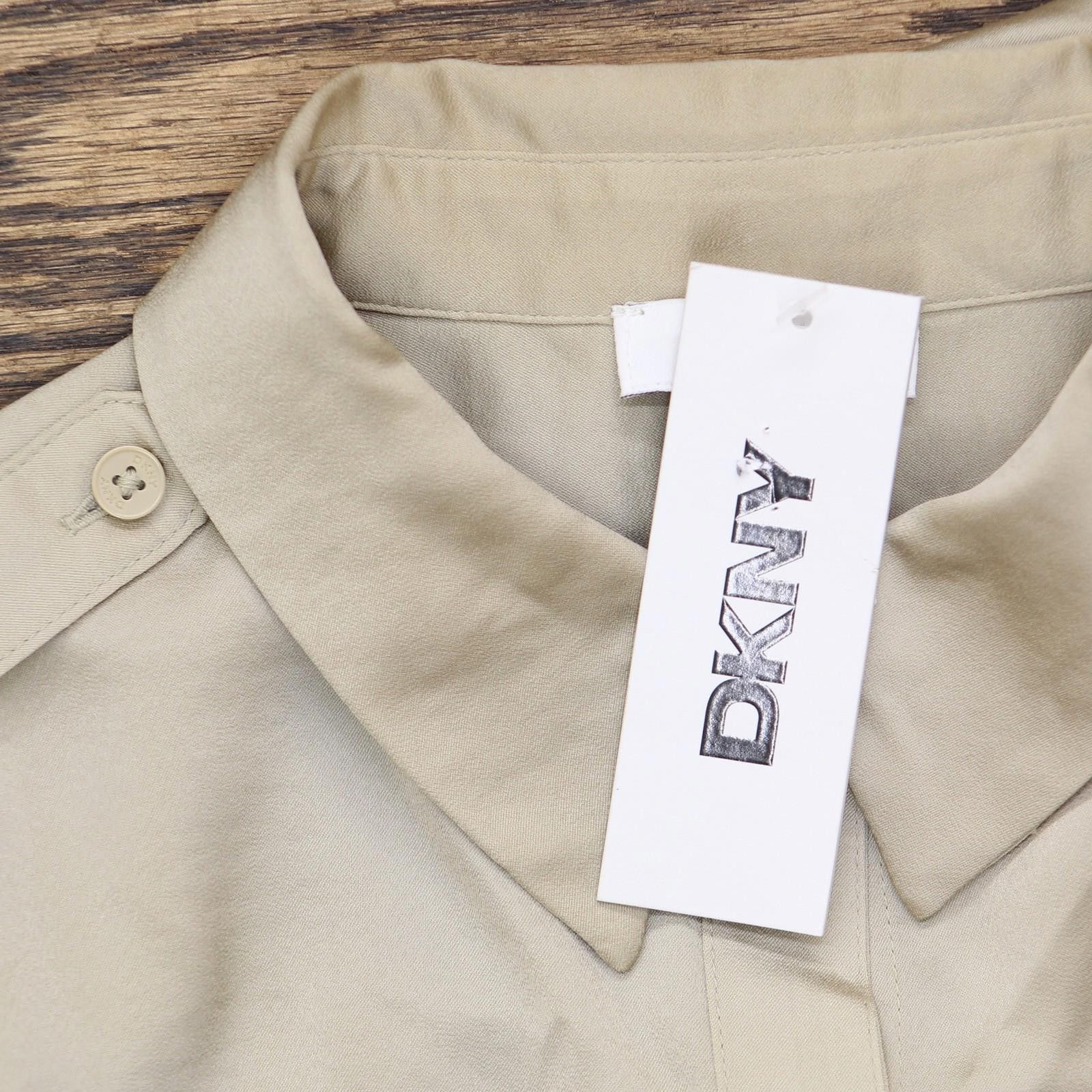 DKNY Nwt Dkny Point Collar Pocket Shirt Ug4tt666 Trench Brown Xs Size XS / US 0-2 / IT 36-38 - 3 Thumbnail