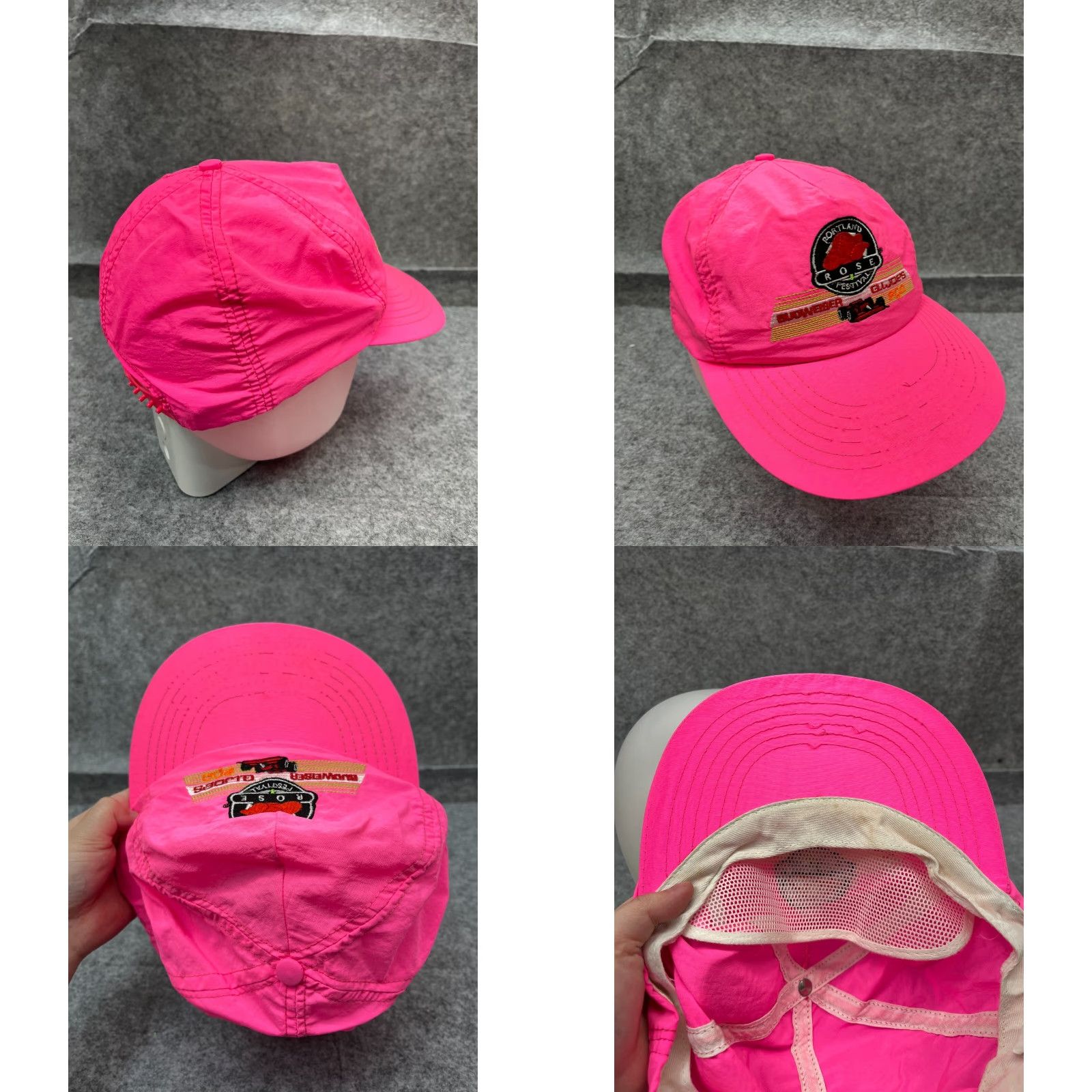 Vintage VINTAGE Portland Rose Festival GI Joe's Race Hat Cap Snap Back Adult One Size Pink Nylon Size ONE SIZE - 8 Thumbnail