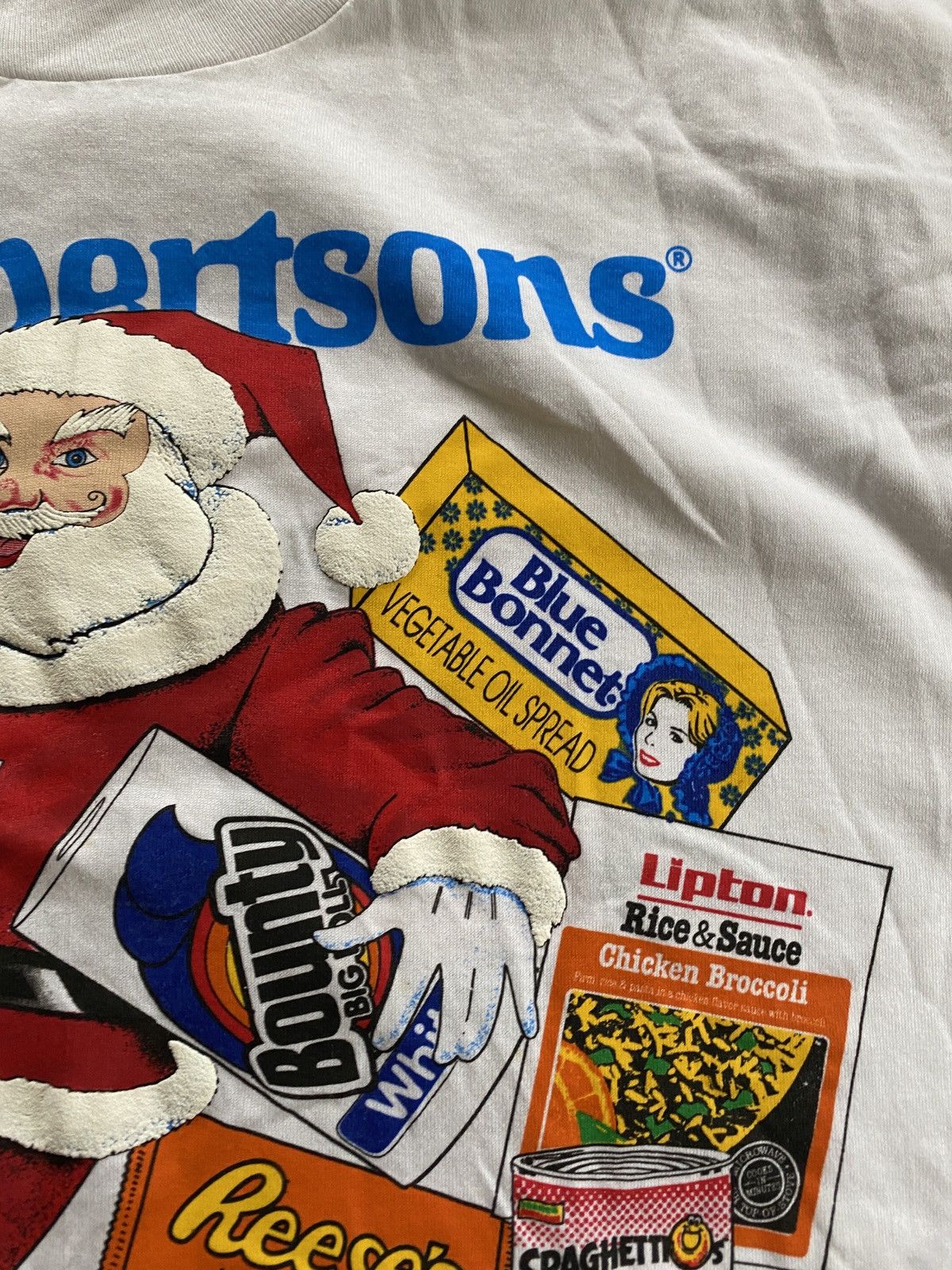 Vintage Vintage 1994 Albertsons Grocery Santa Xmas Single Stitch Tee Size US L / EU 52-54 / 3 - 11 Thumbnail
