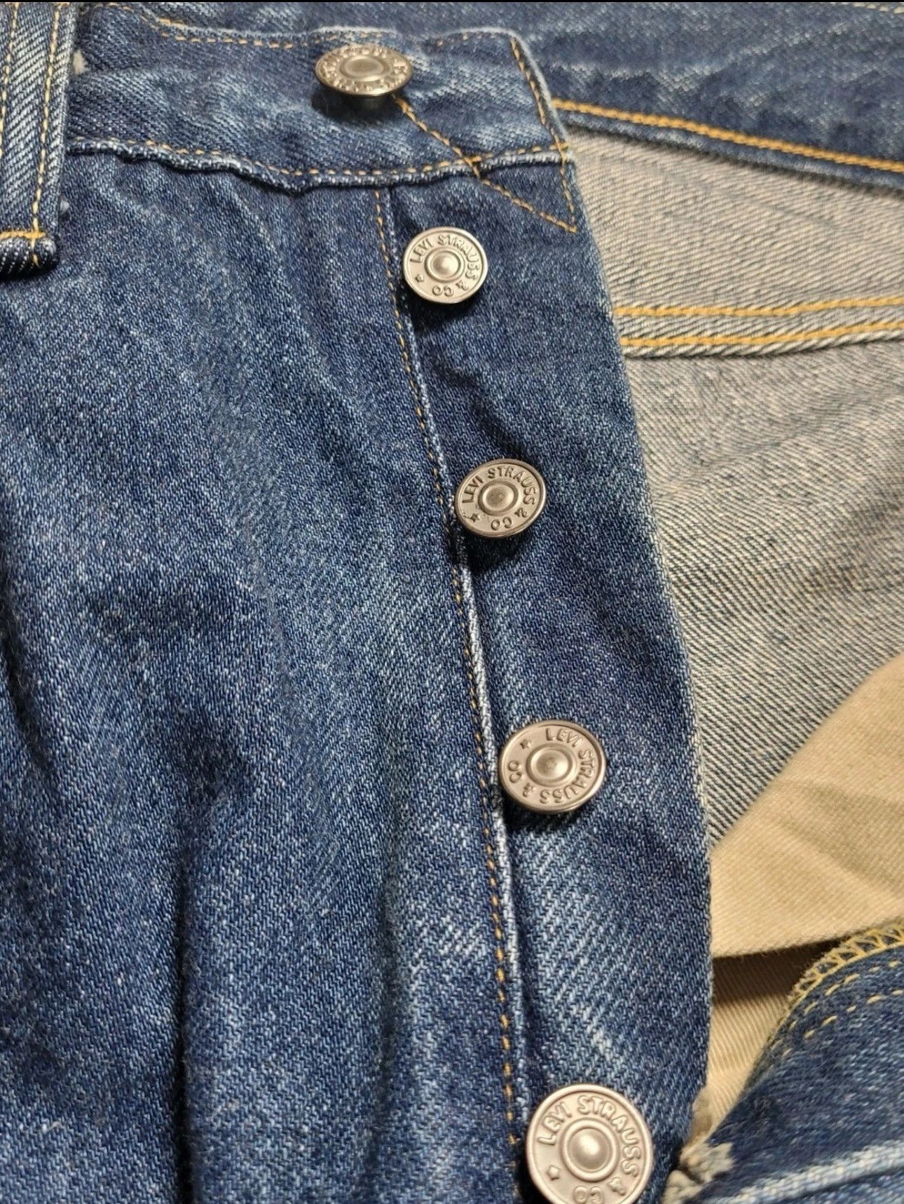 Levi's Vintage Clothing Rare Levis 501xx 1955 Selvedge 32x32 LVC Vintage Big E Size US 32 / EU 48 - 6 Thumbnail