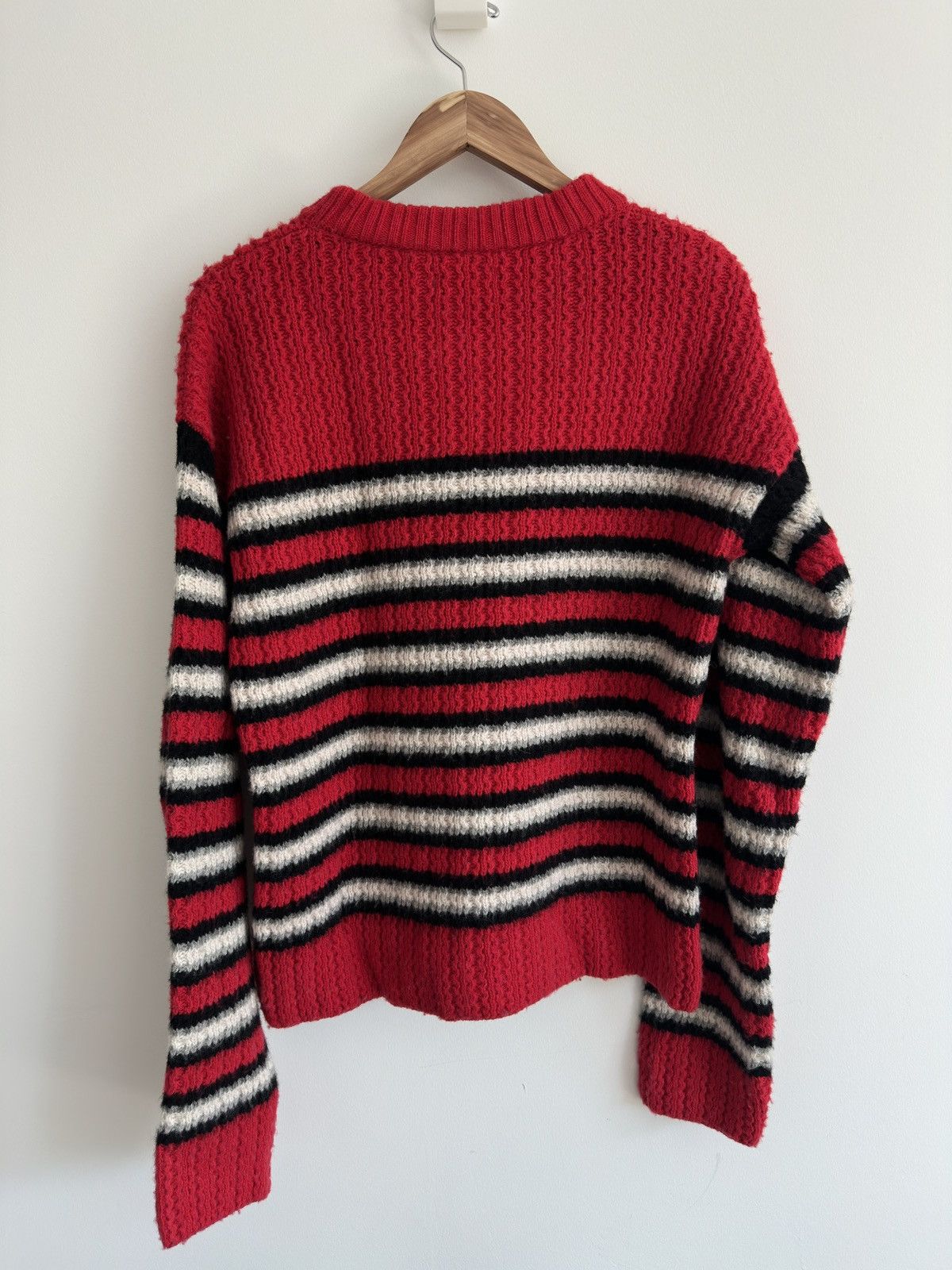 ERL ERL Red Knit Striped Crewneck Sweater | US Mens M Size US M / EU 48-50 / 2 - 3 Thumbnail