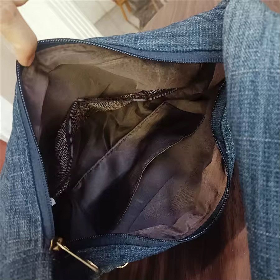Japanese Brand × Vintage Large Capasity Denim Jean Hobo Bag Size ONE SIZE - 8 Thumbnail