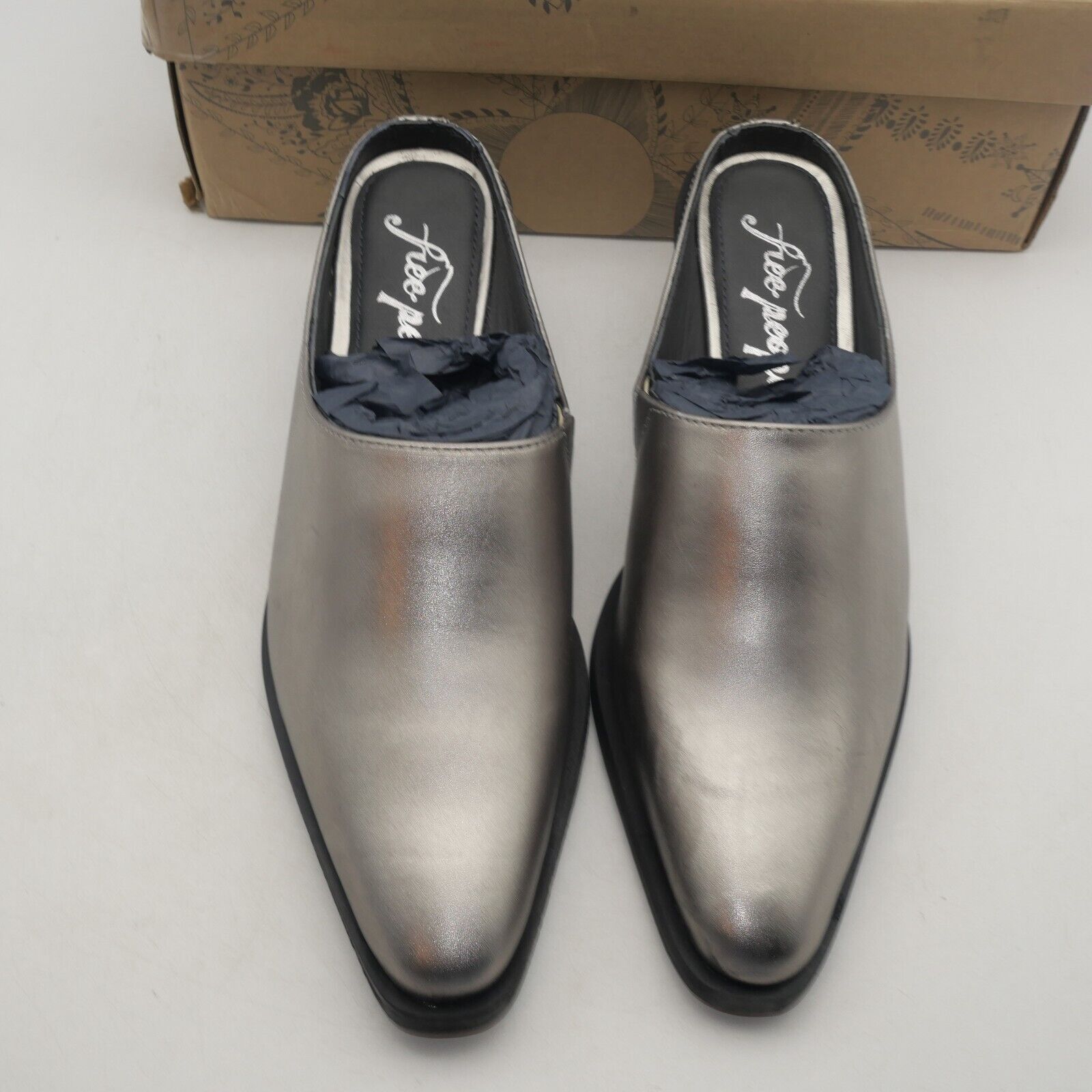Free People NEW Free People Tallulah Mules Shoes Western Wedge Platino Size US 8.5 / IT 38.5 - 5 Thumbnail