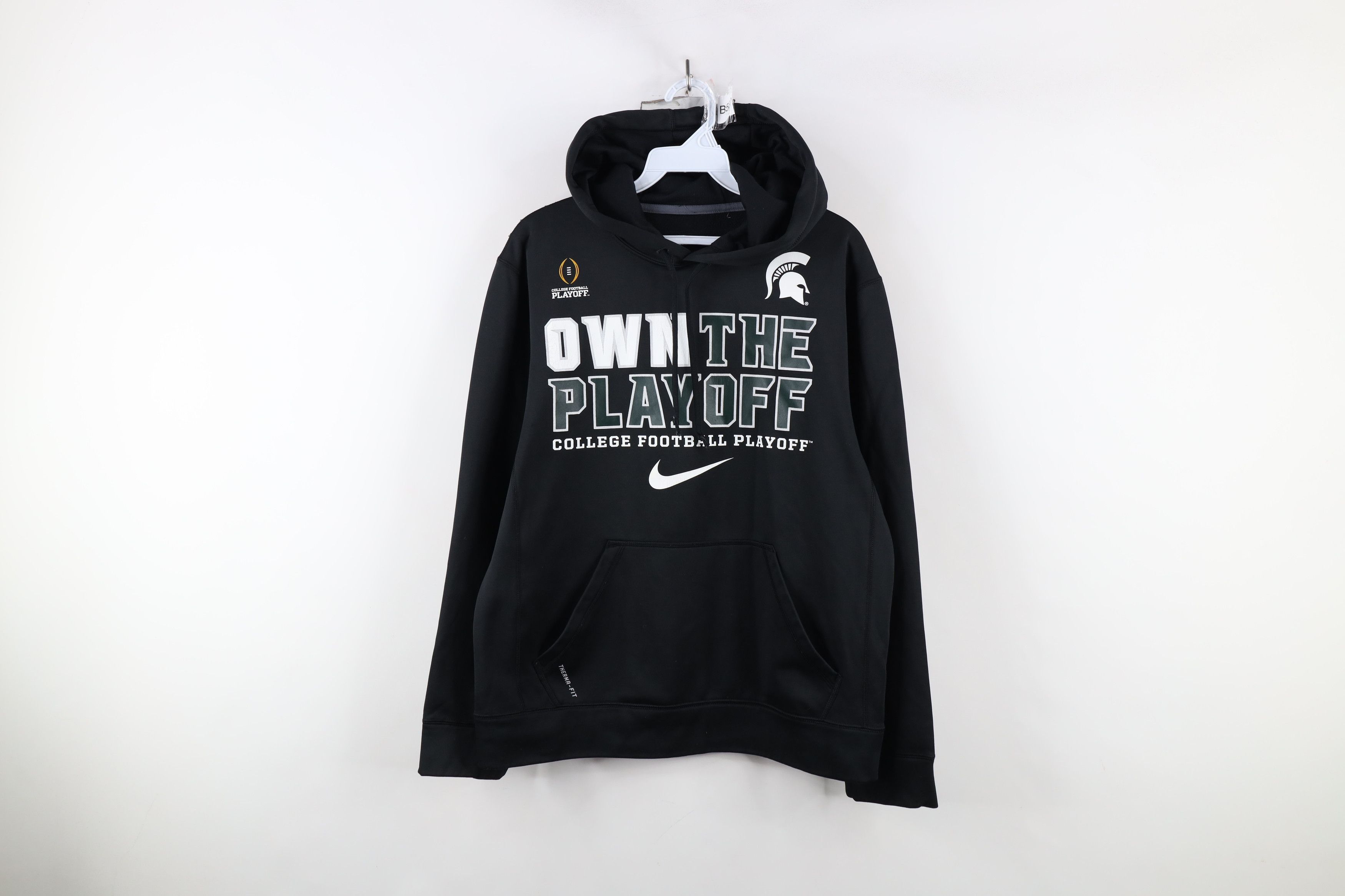 Nike × Vintage Nike Therma Fit Playoff Michigan State University Hoodie Size US S / EU 44-46 / 1 - 1 Thumbnail