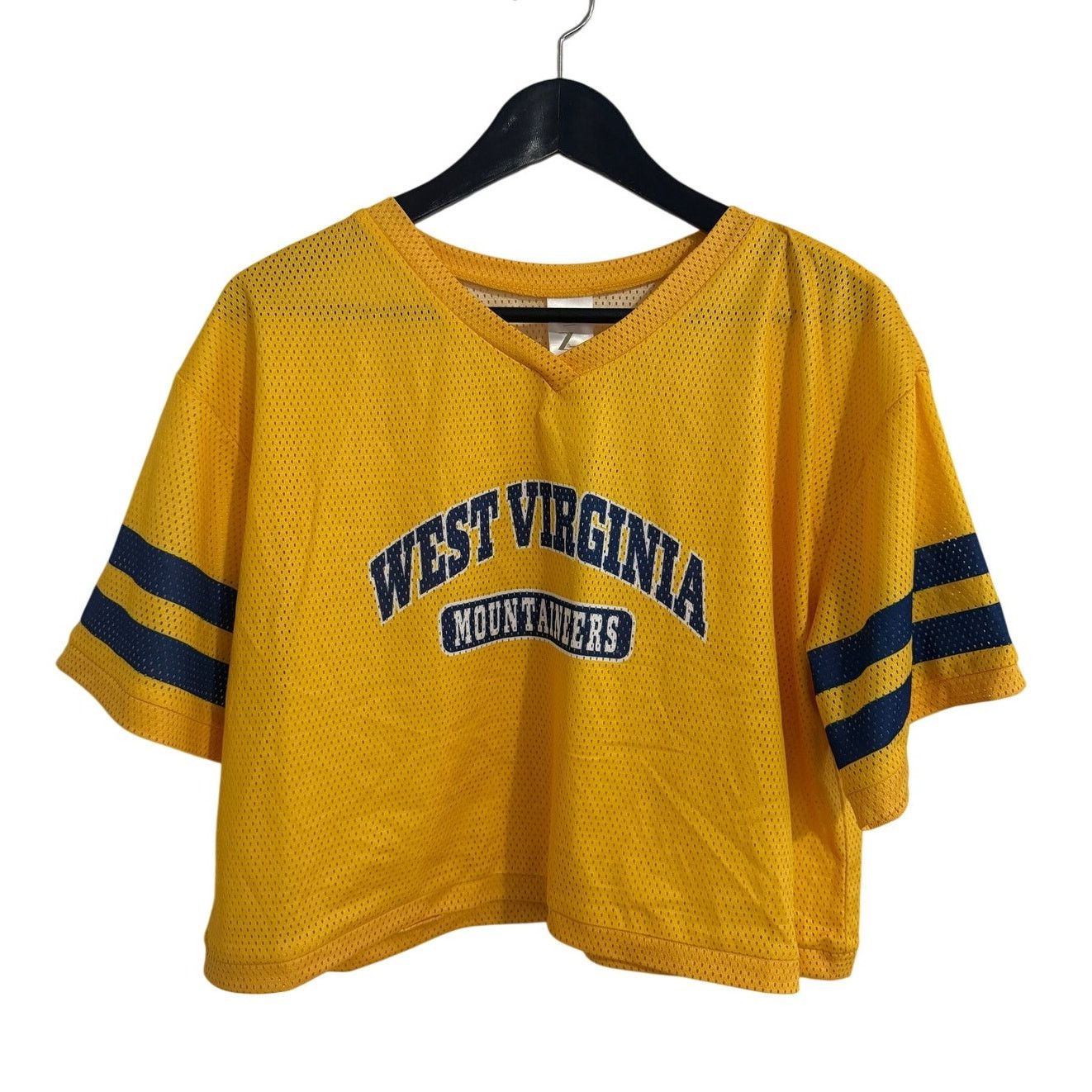 NCAA NWT West Virginia Mountaineers Cropped Jersey Women's Size L Size L / US 10 / IT 46 - 1 Thumbnail