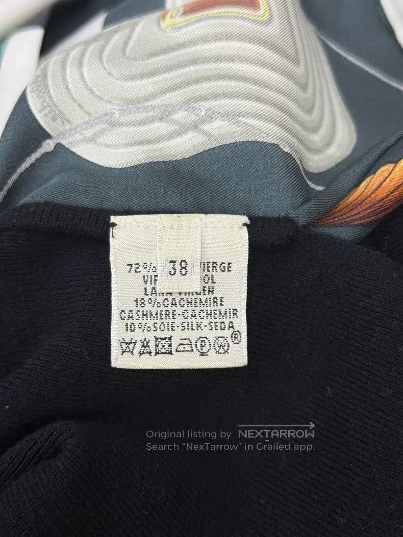 Hermes Hermes Silk print patchwork black knitted top Size XS / US 0-2 / IT 36-38 - 4 Thumbnail