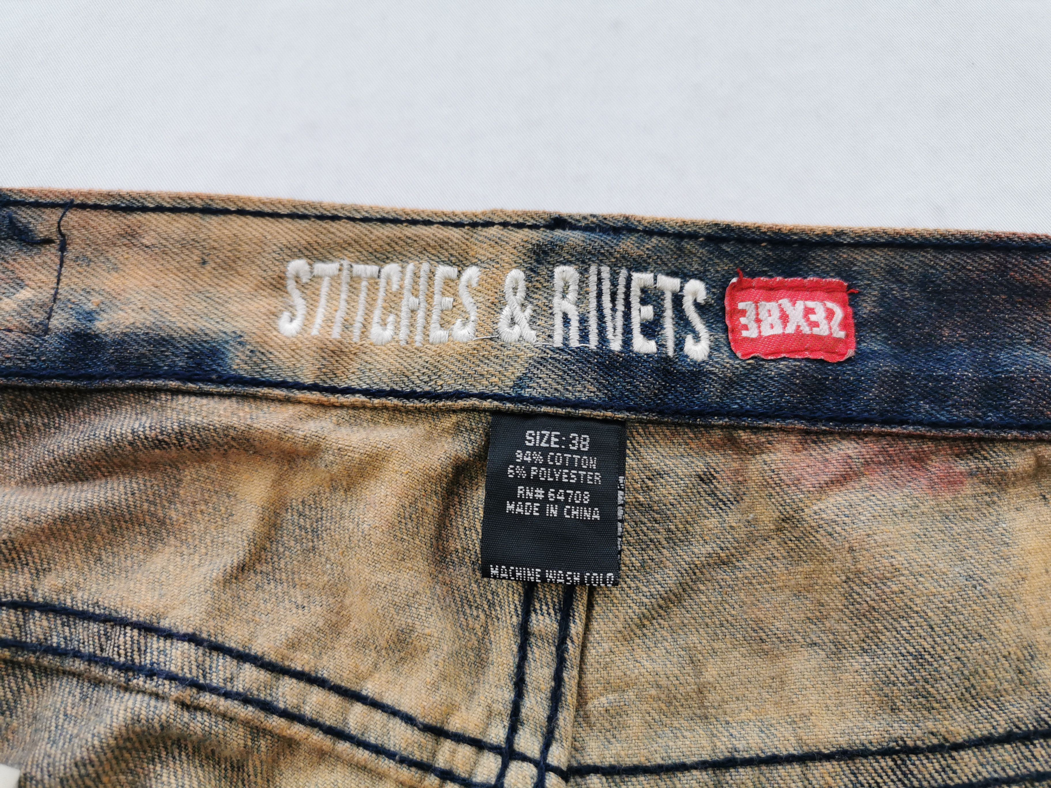 Vintage Vintage 90's Stitches & Rivets Bikers Denim Big Size 42 Size US 42 / EU 58 - 9 Thumbnail
