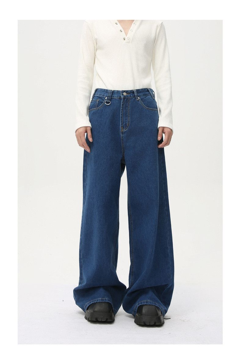 Japanese Brand × Jean Japanese retro cleanfit solid color wide-leg casual jeans Size US 32 / EU 48 - 1 Thumbnail
