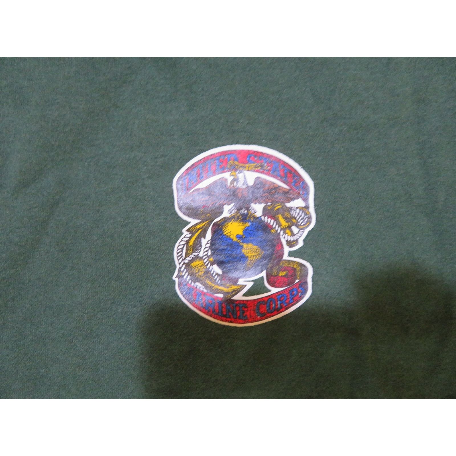 Fruit Of The Loom 90s Marine Corps Engineers T-Shirt Forest Green Sz M Size US M / EU 48-50 / 2 - 5 Thumbnail