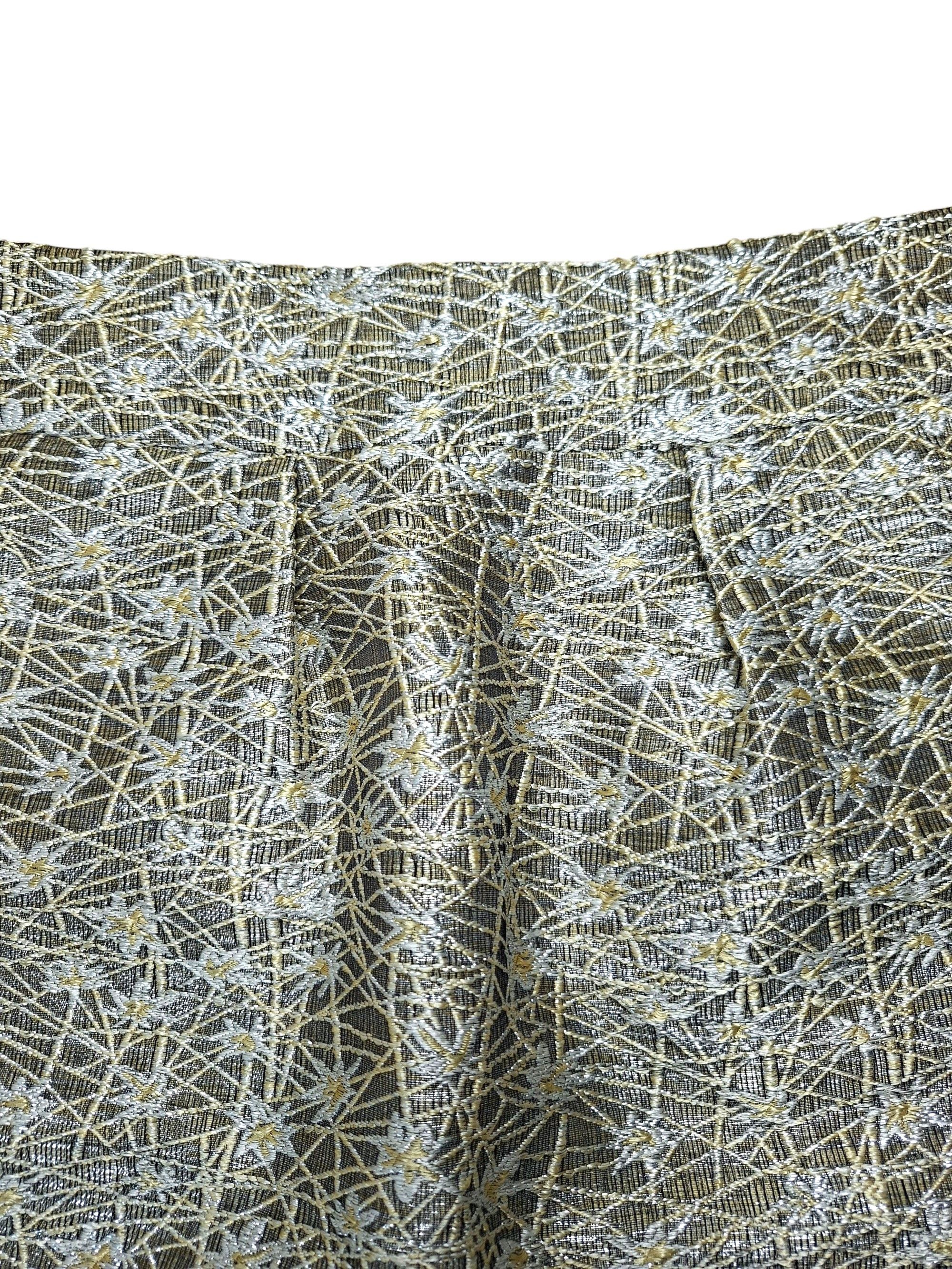 Blumarine BLUGIRL BLUMARINE Metallic Silver Gold Brocade Mini Skirt Size 28" / US 6 / IT 42 - 2 Thumbnail