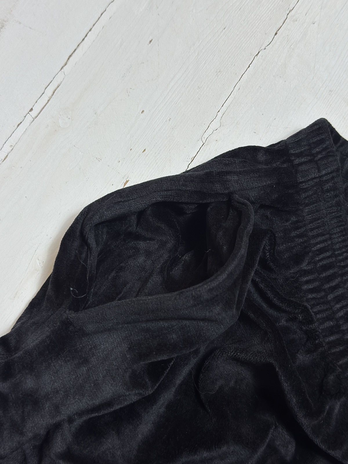 Ermenegildo Zegna VINTAGE ERMENEGILDO ZEGNA VELOUR BLACK PANTS Size 28" / US 6 / IT 42 - 7 Thumbnail