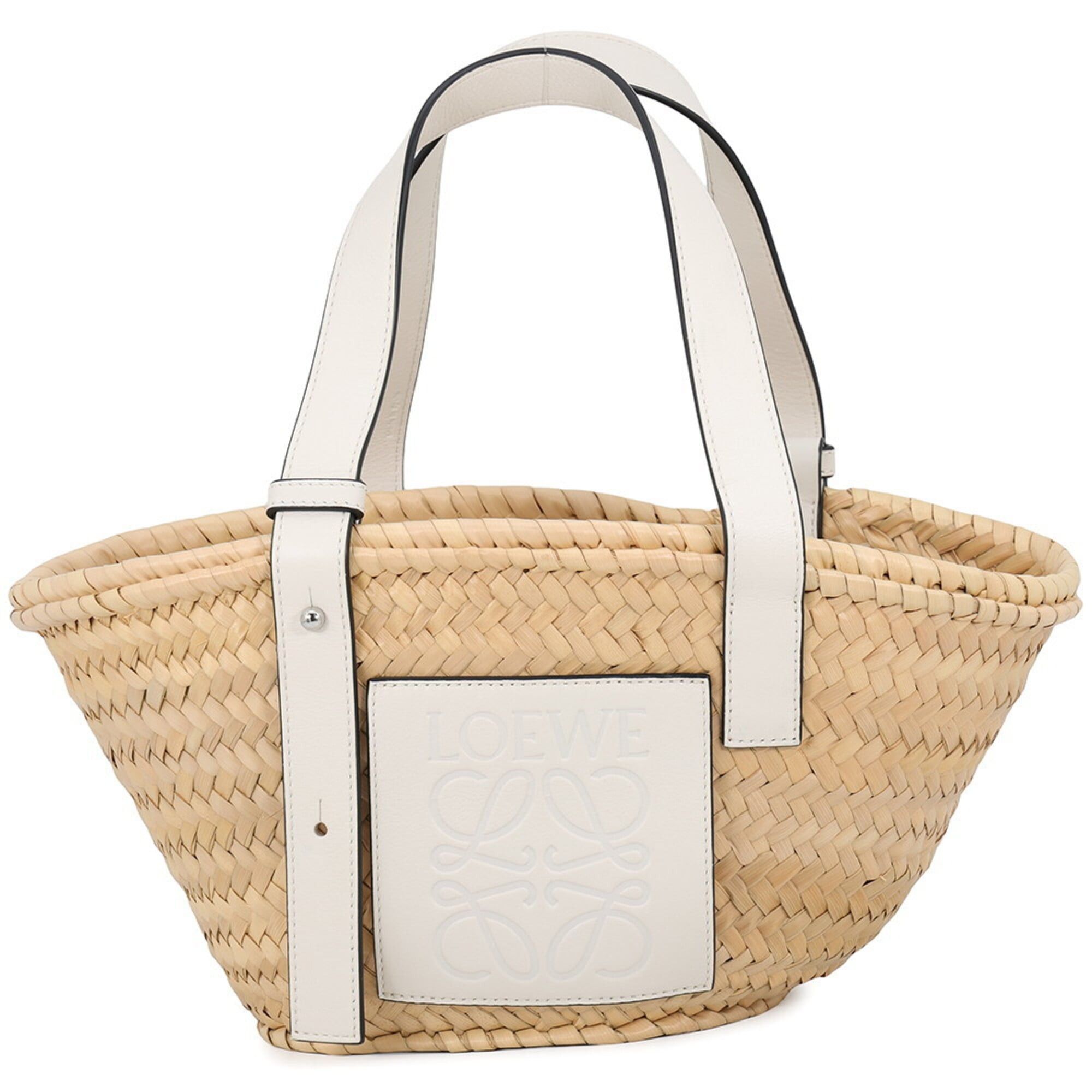 Loewe Loewe handbag, basket bag, small, palm leaf, calfskin, A223S93X04, LOEWE white, Size ONE SIZE - 1 Thumbnail